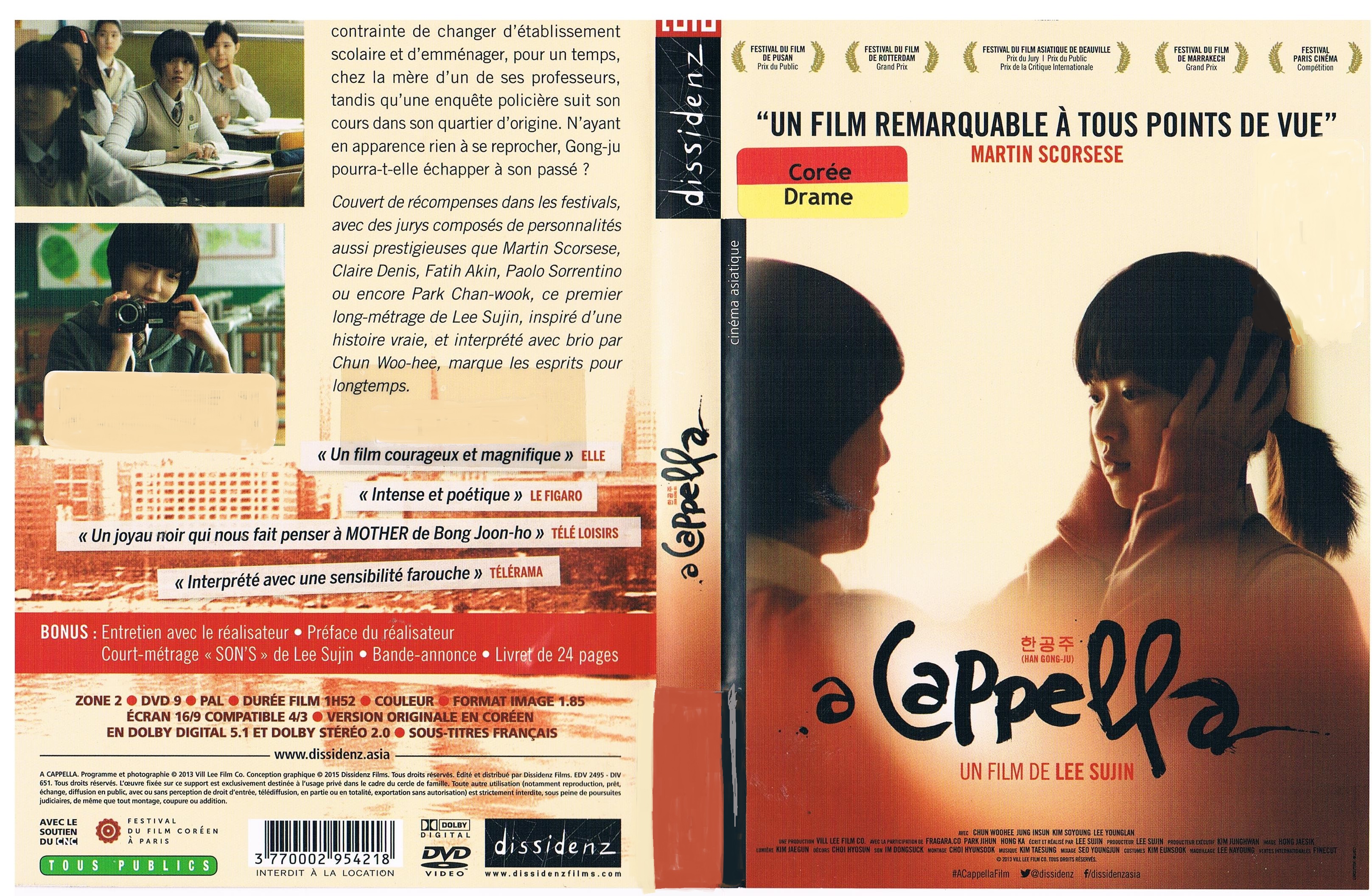 Jaquette DVD A cappella