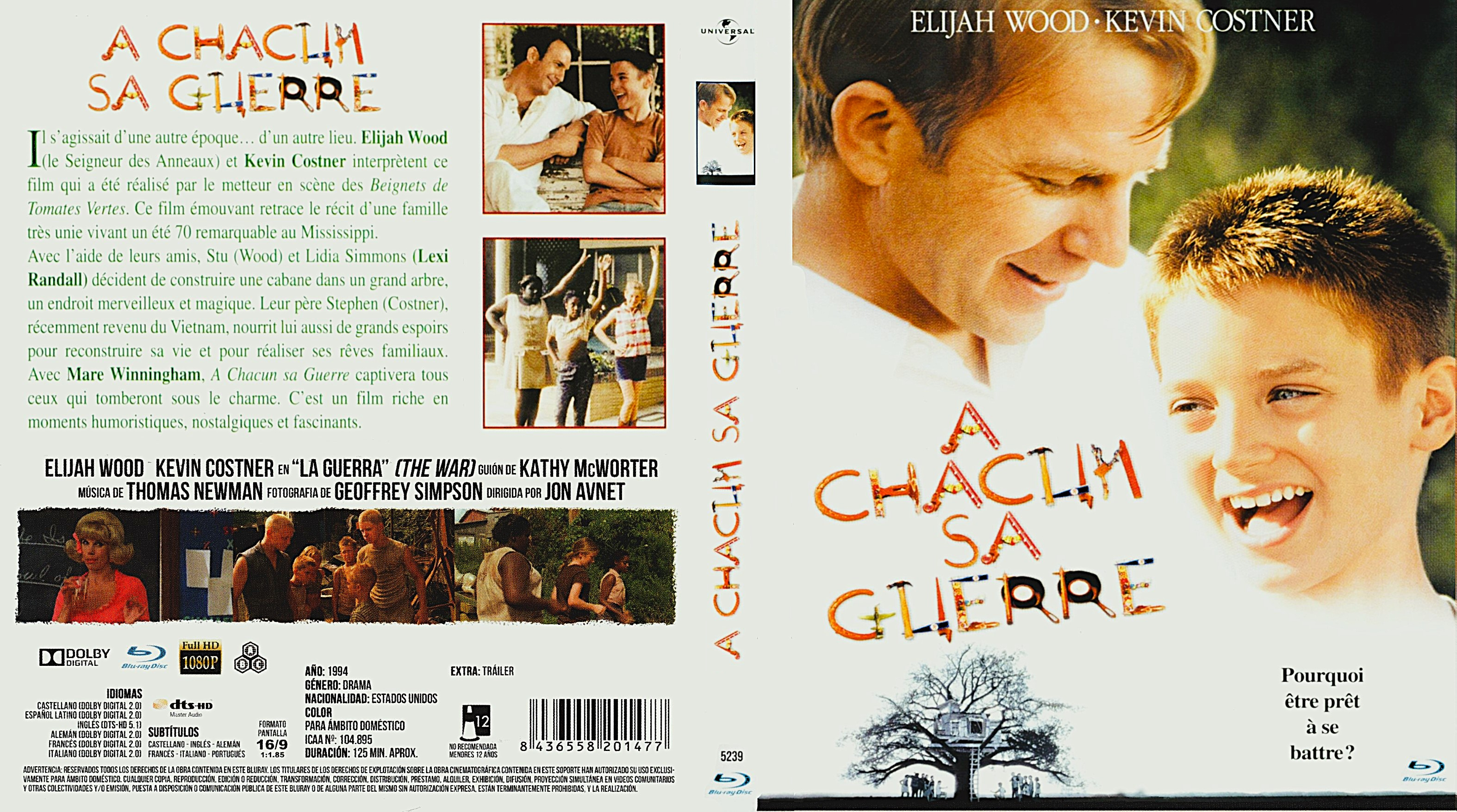 Jaquette DVD A chacun sa guerre custom (BLU-RAY)