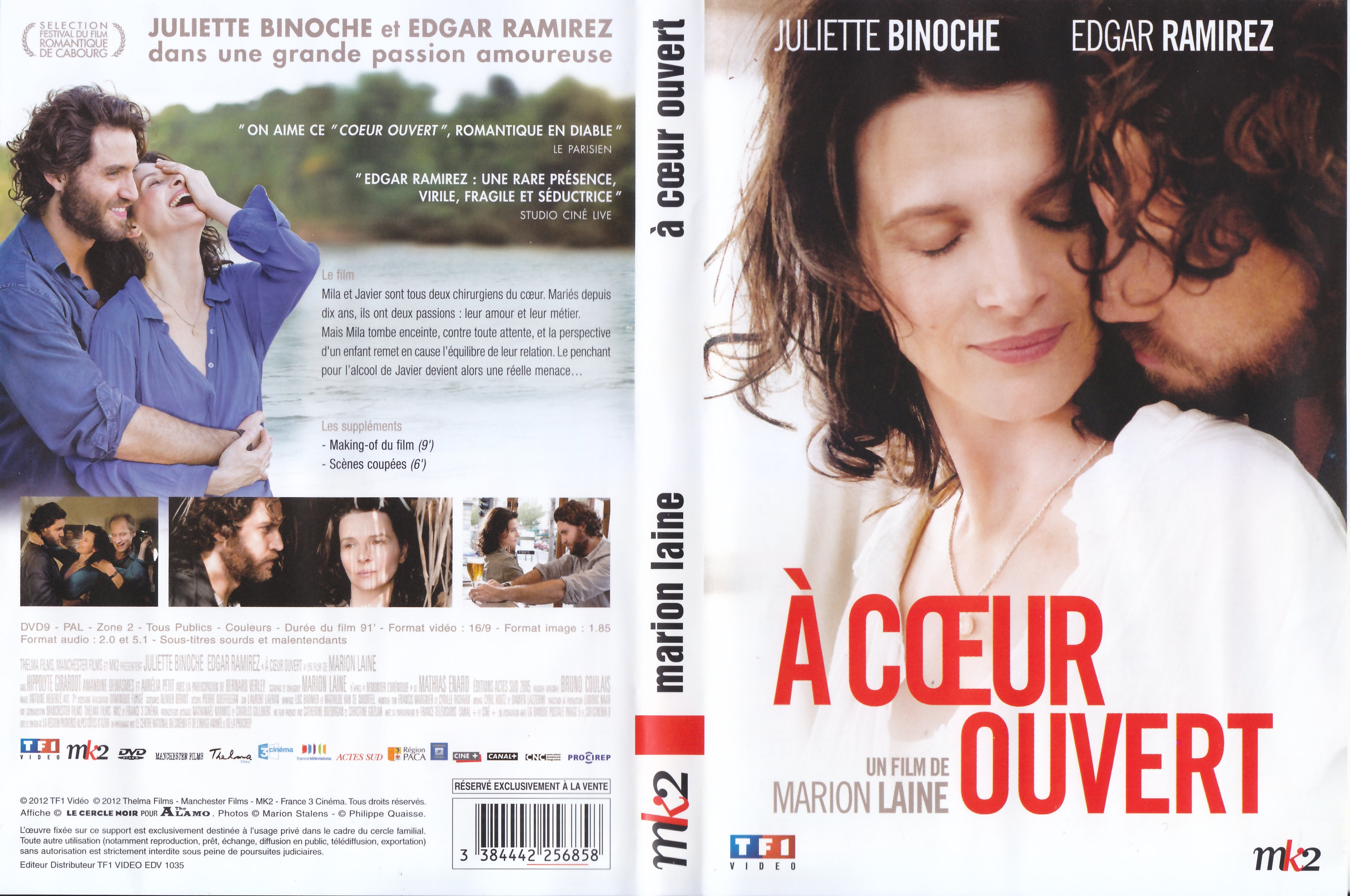 Jaquette DVD A coeur ouvert (2012)