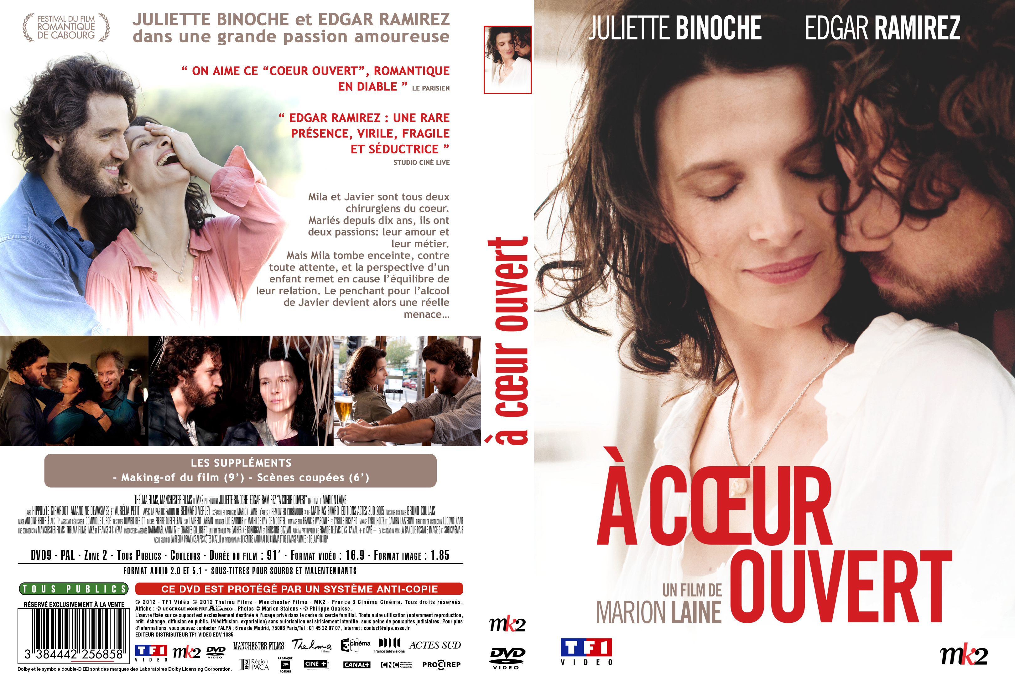 Jaquette DVD A coeur ouvert (2012) custom