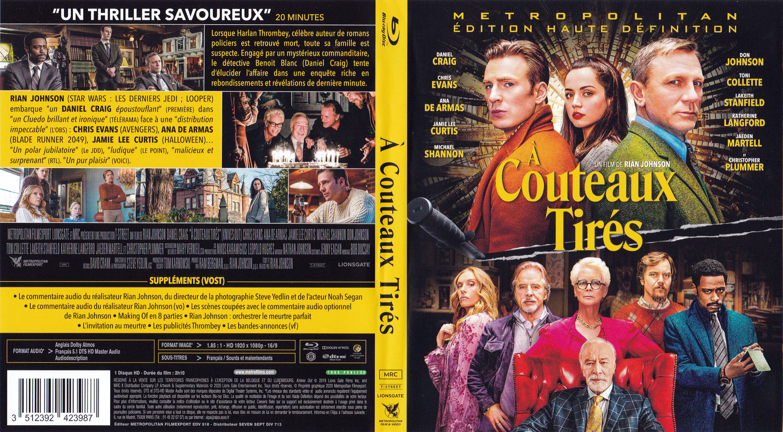 Jaquette DVD A couteaux tirs (BLU-RAY)