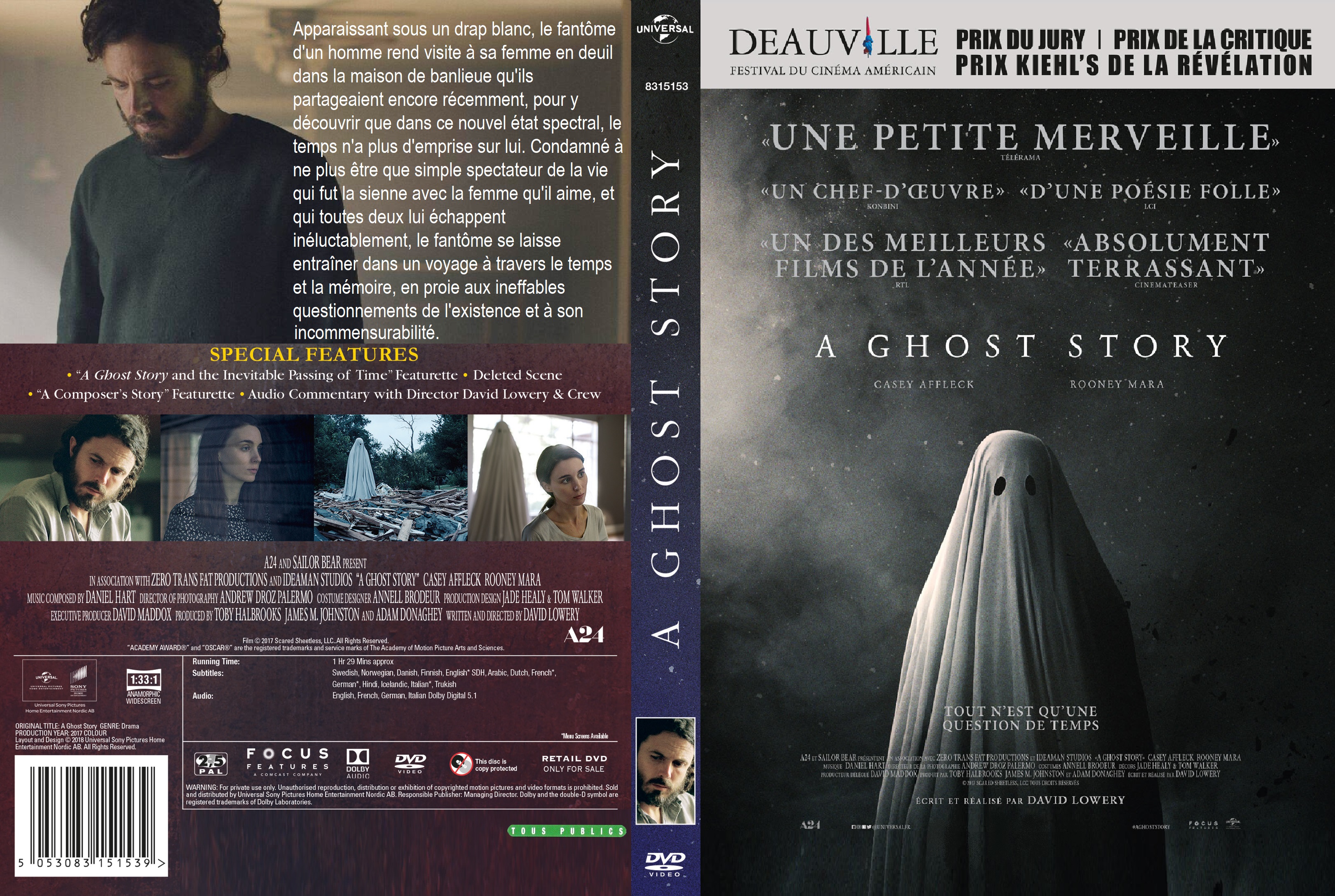Jaquette DVD A ghost story custom