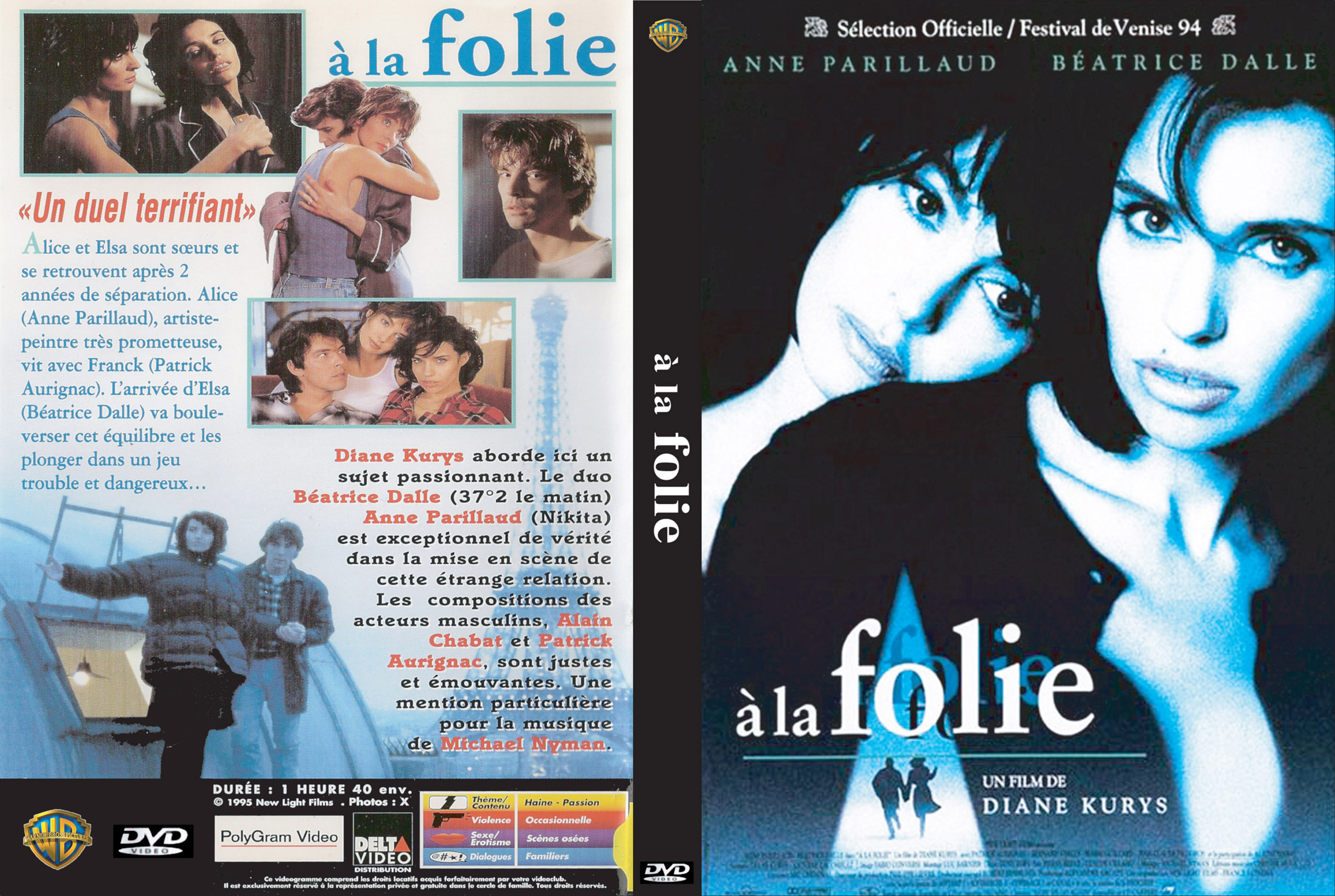 Jaquette DVD A la folie custom