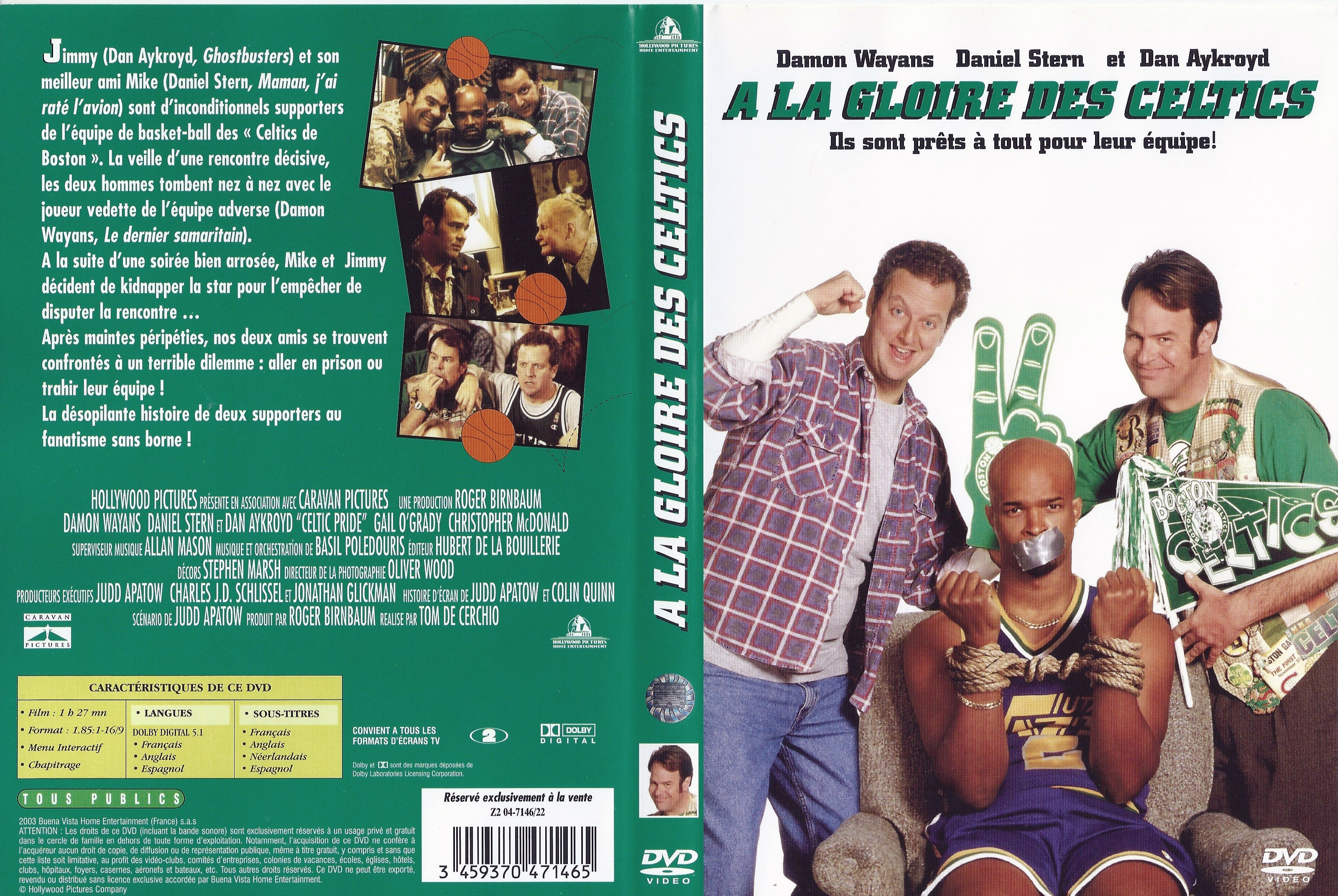 Jaquette DVD A la gloire des celtics