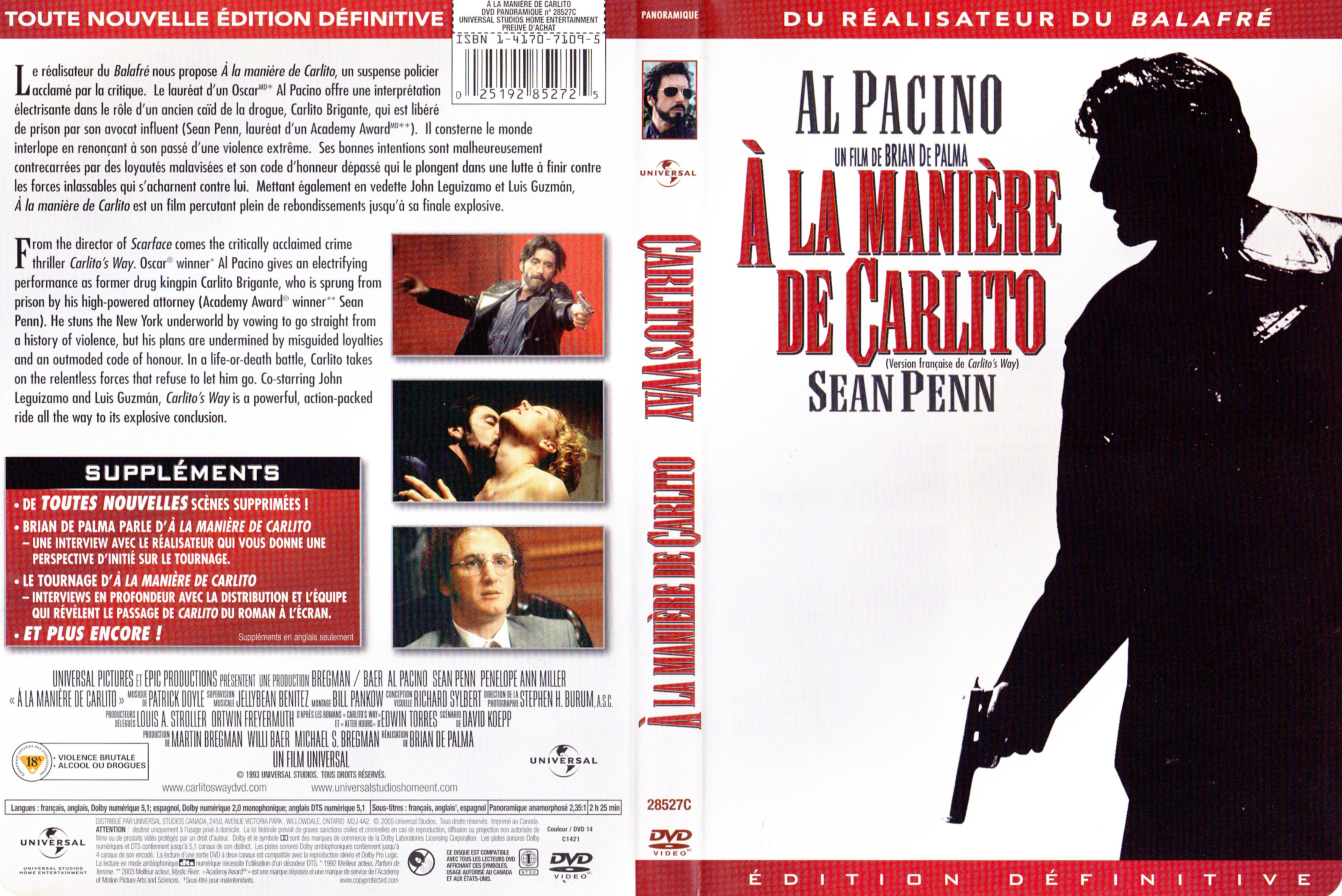 Jaquette DVD A la manire de Carlito - Carlito