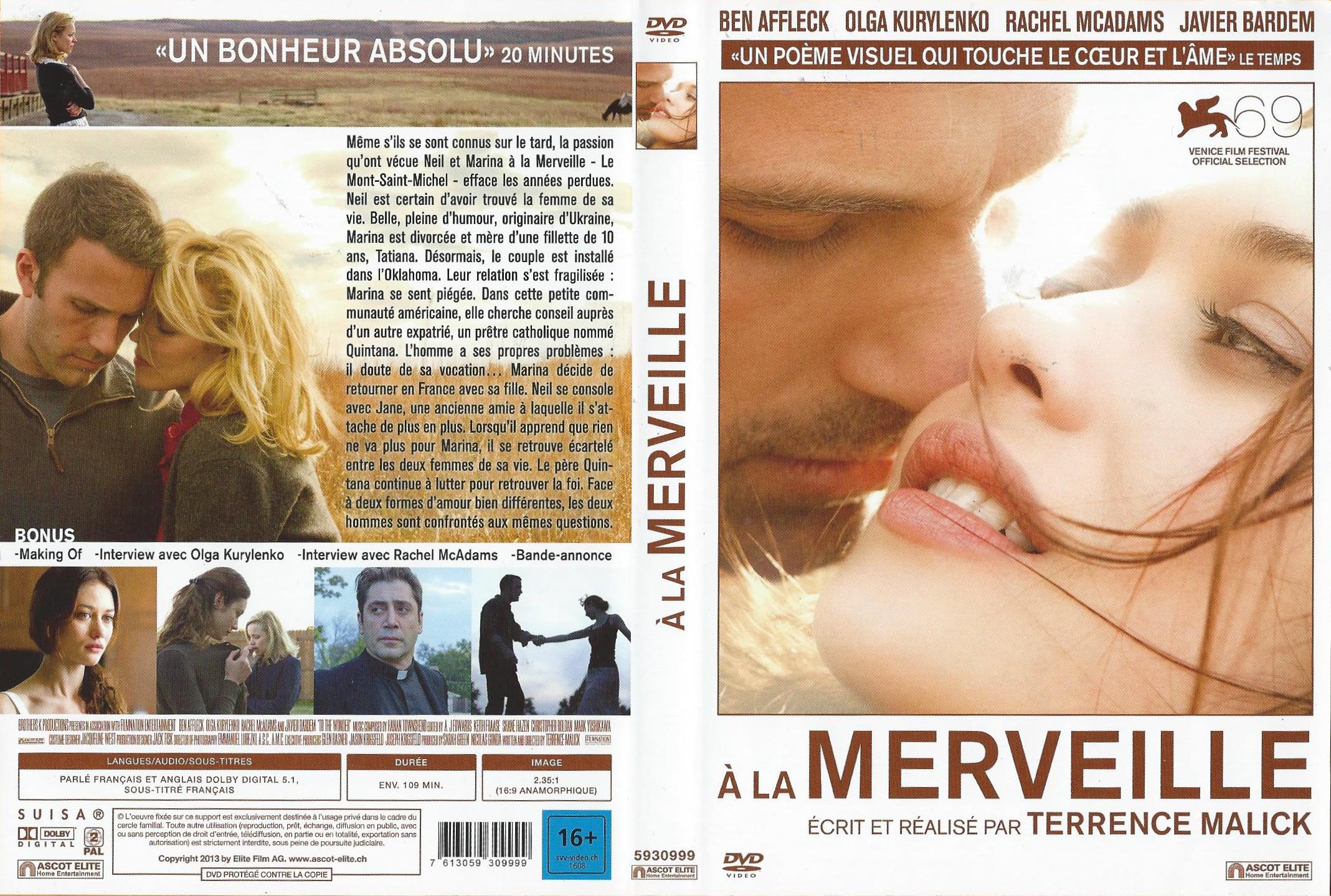 Jaquette DVD A la merveille