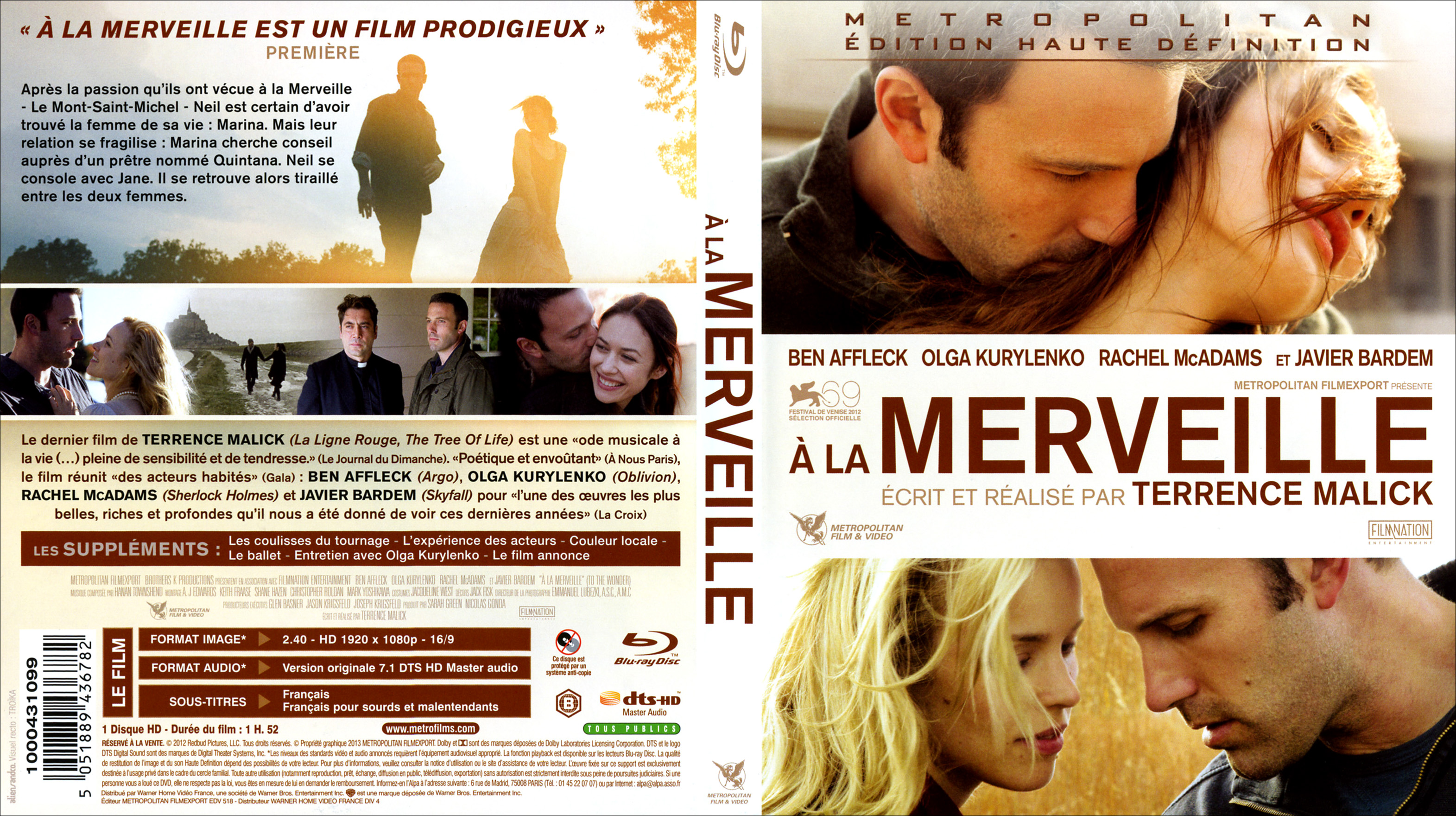 Jaquette DVD A la merveille (BLU-RAY)