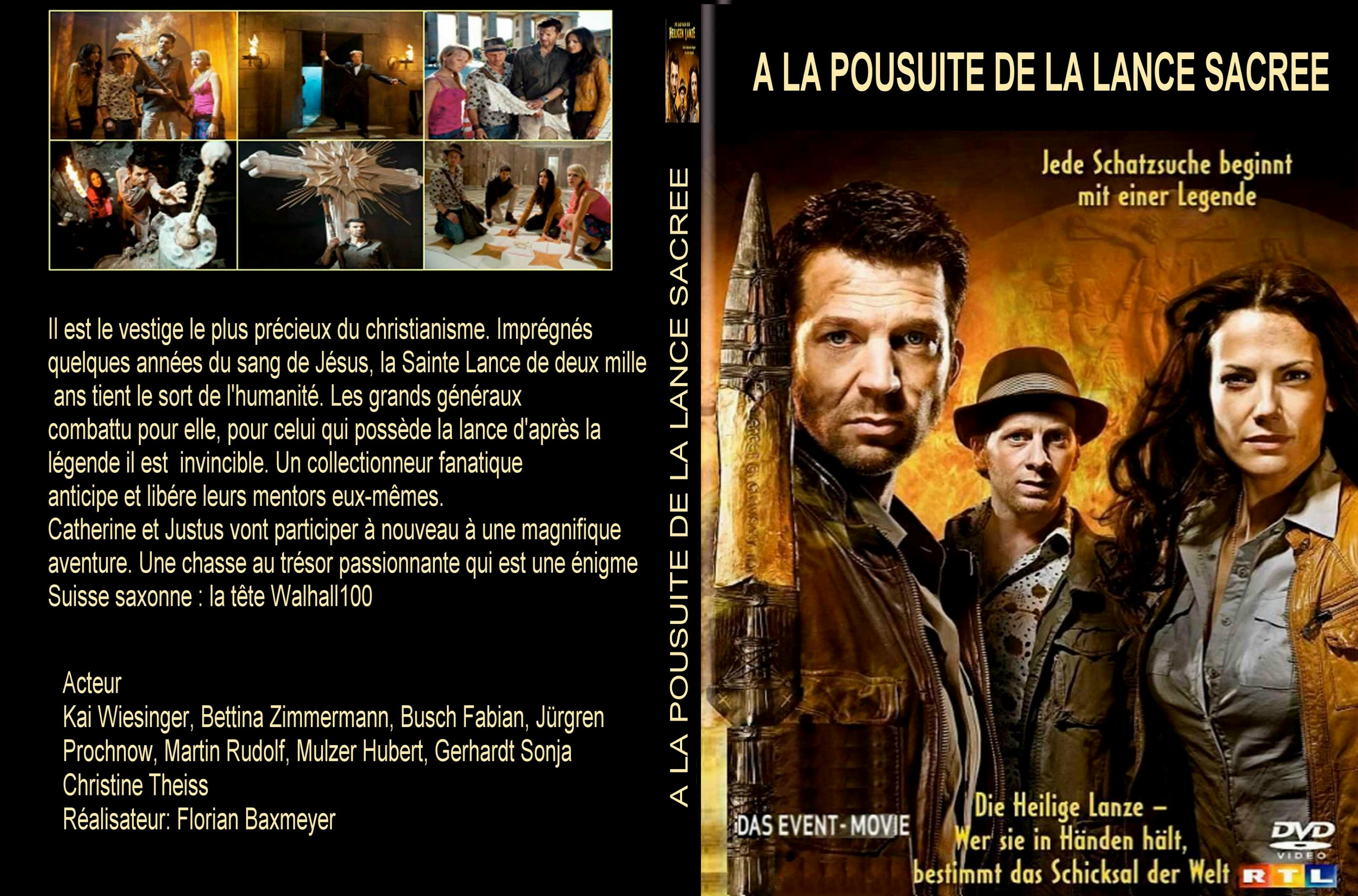 Jaquette DVD A la poursuite de la lance sacre custom - SLIM