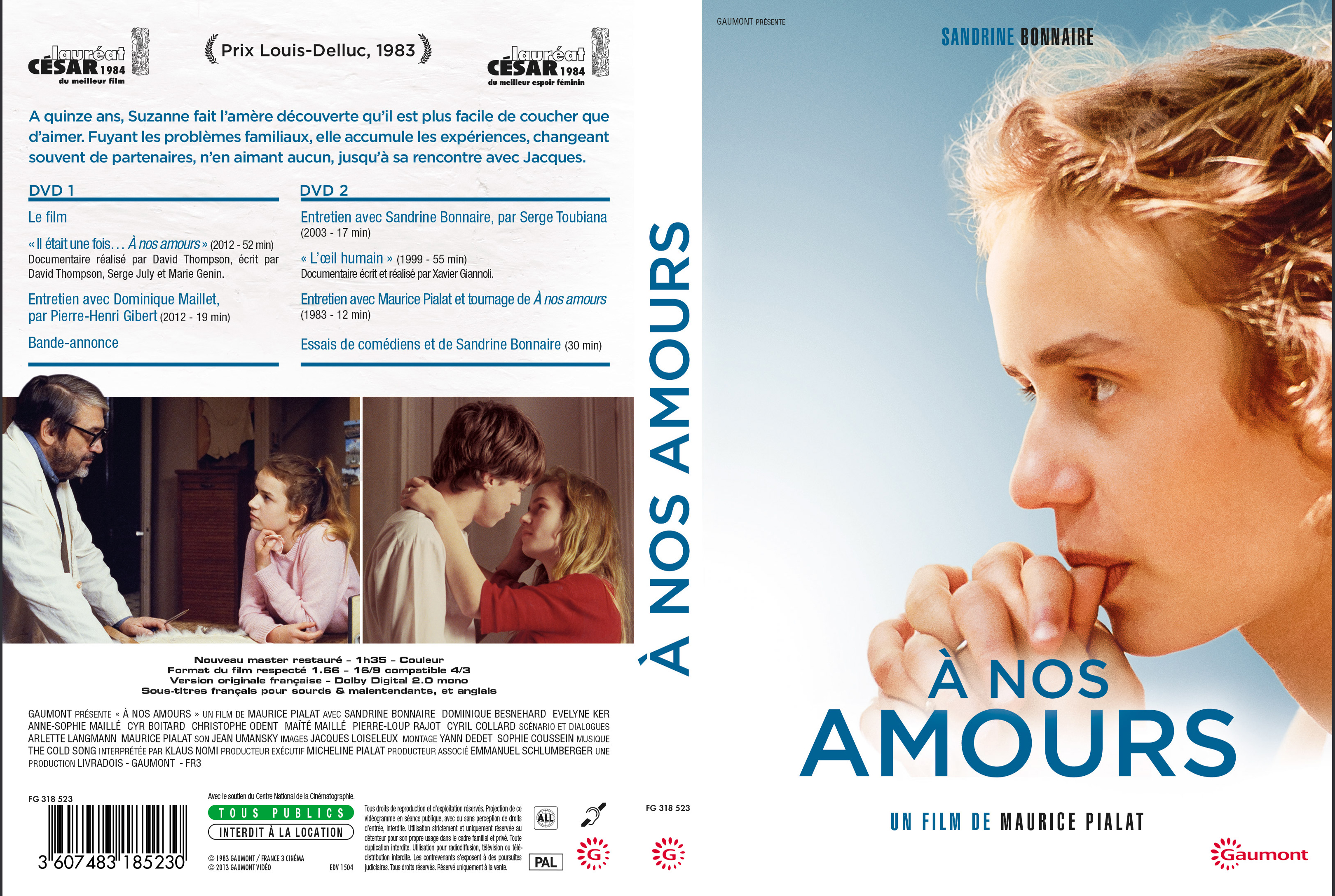 Jaquette DVD A nos amours custom