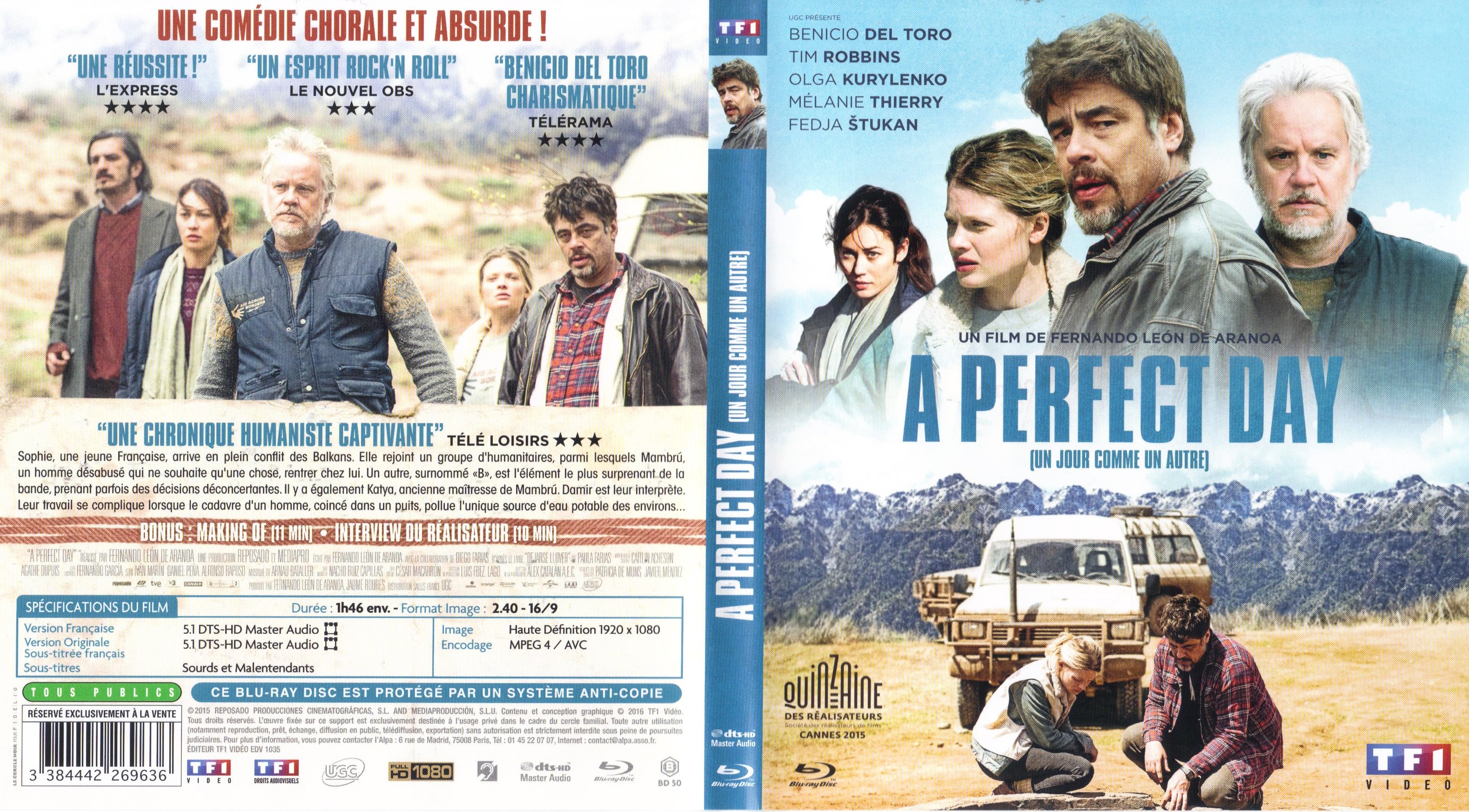 Jaquette DVD A perfect day (BLU-RAY)