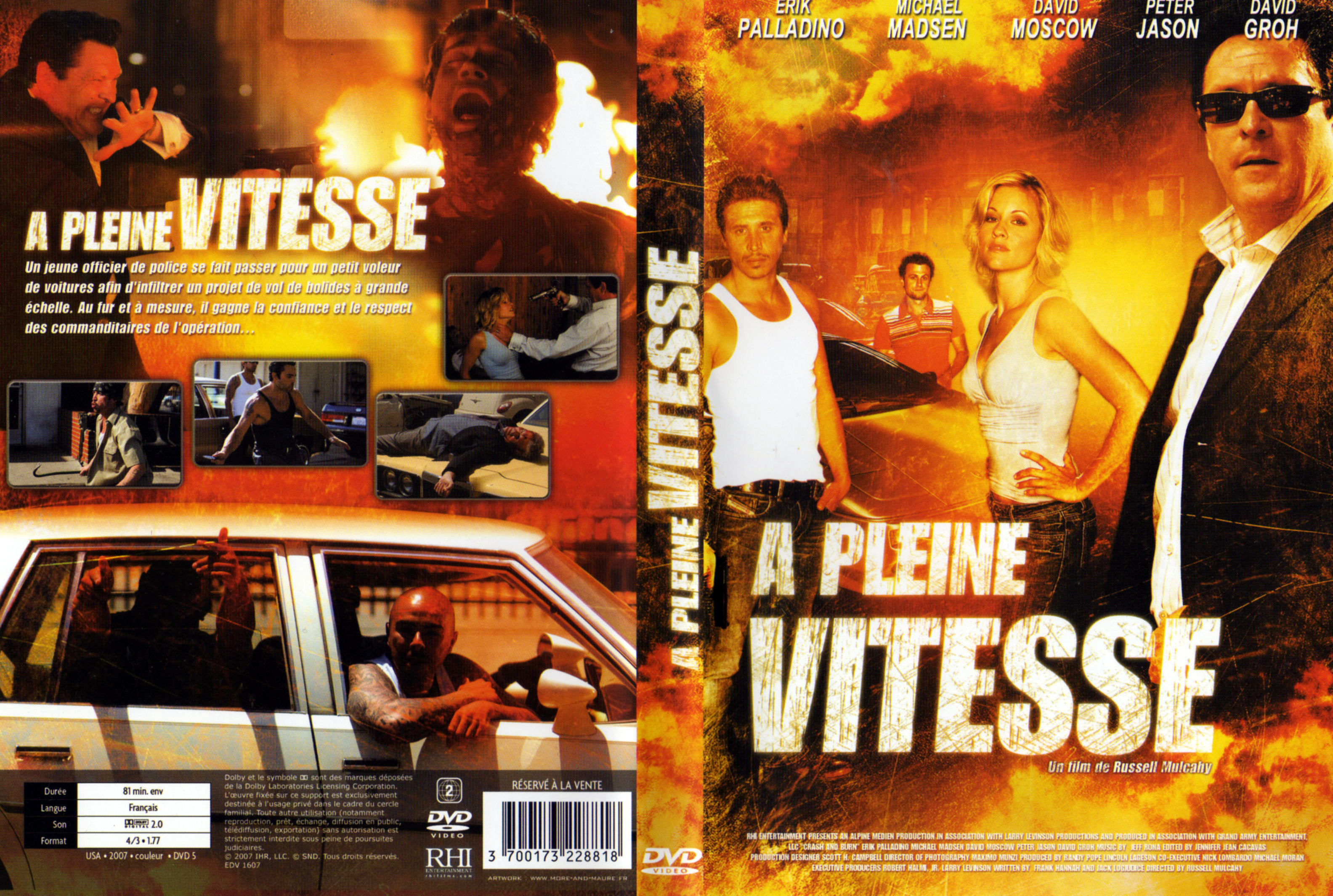 Jaquette DVD A pleine vitesse (Michael Madsen)