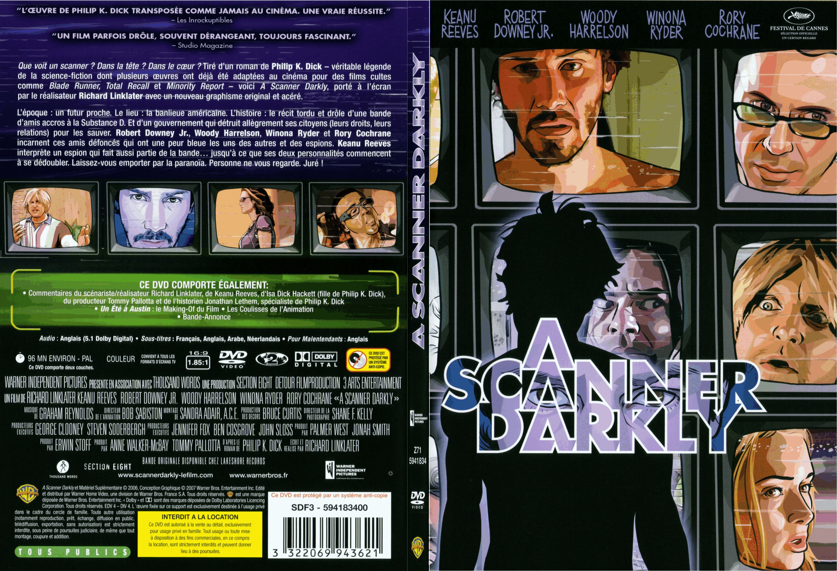 Jaquette DVD A scanner darkly - SLIM