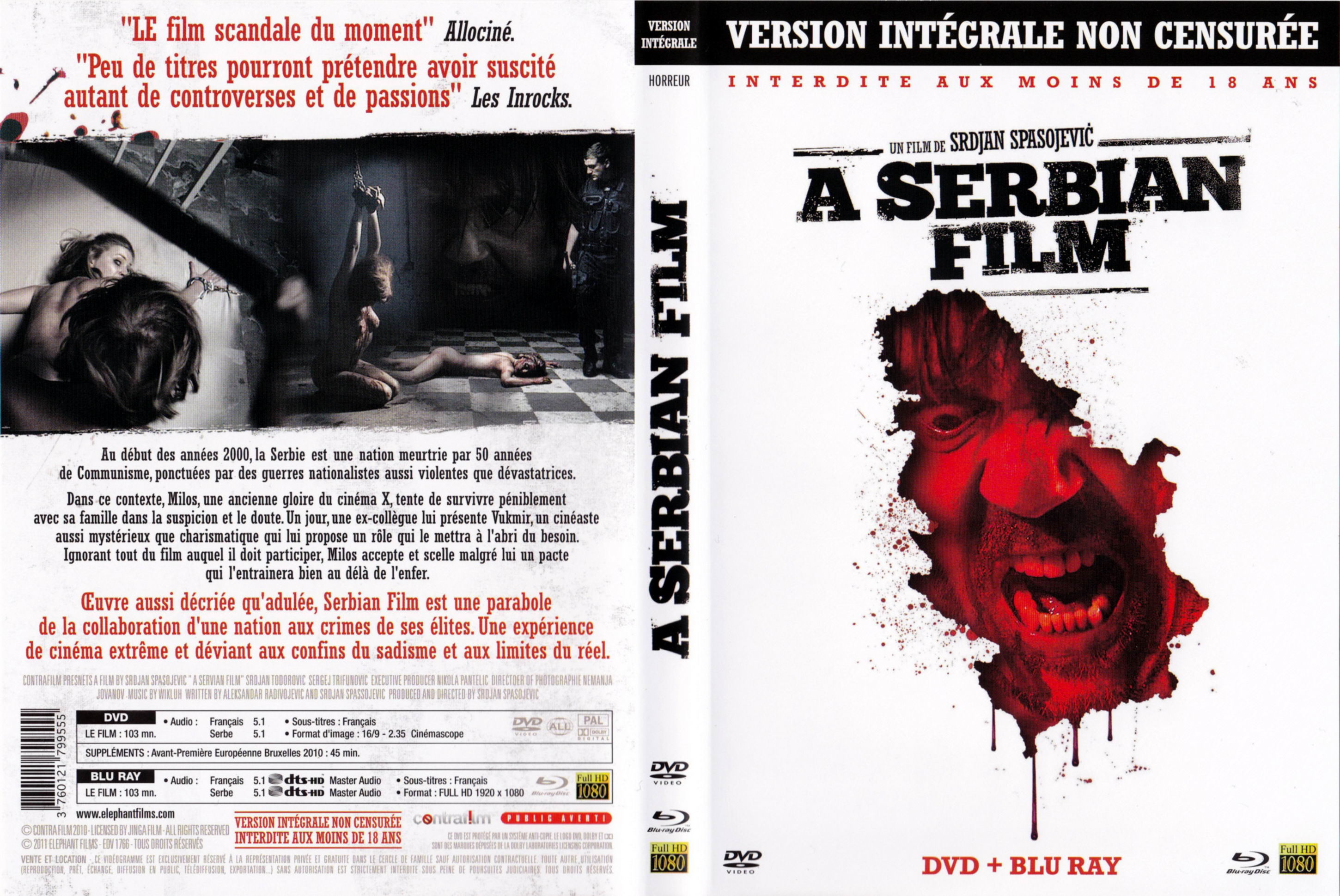 Jaquette DVD A serbian film (BLU-RAY)