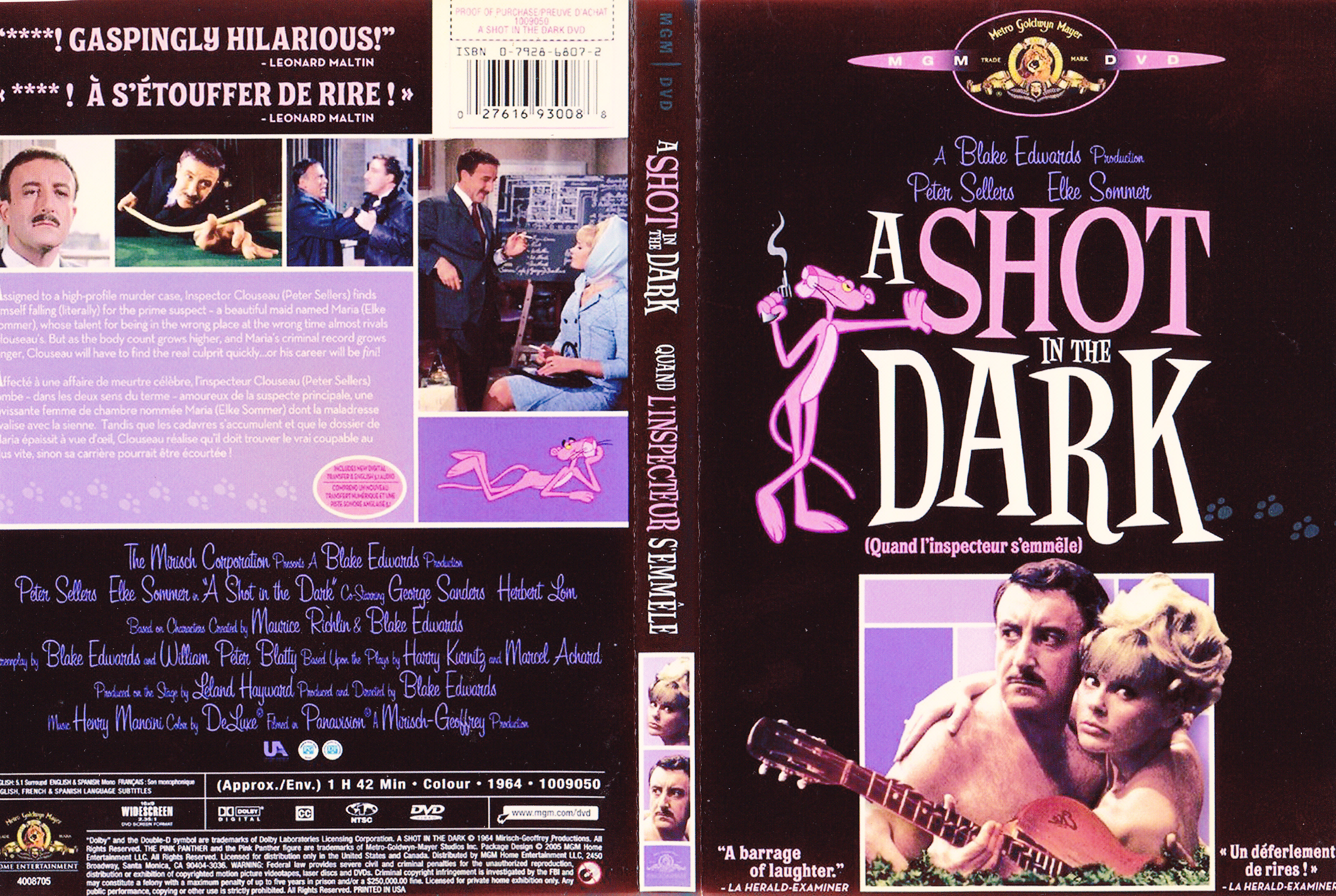 Jaquette DVD A shot in the dark - Quand la Panthre rose s