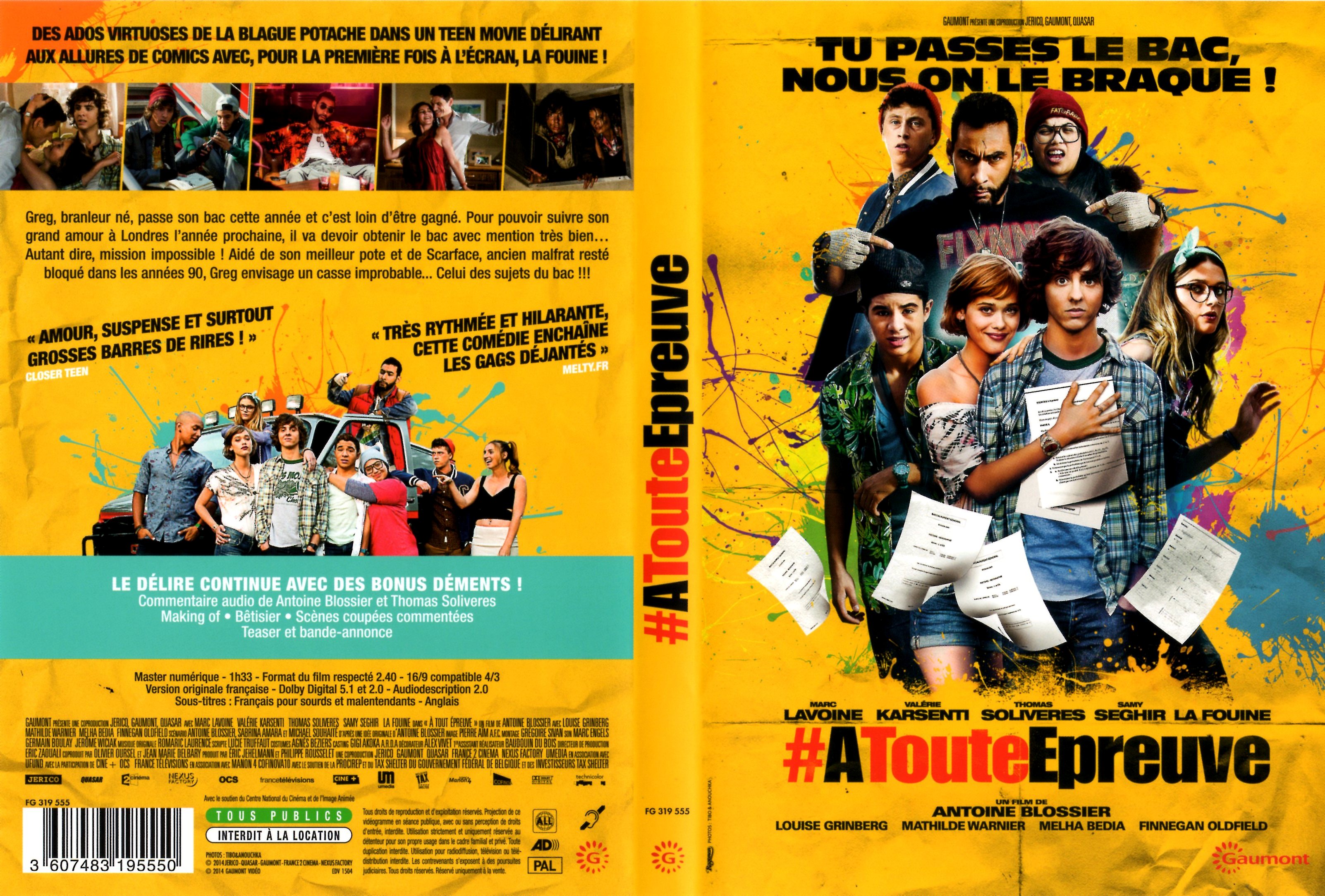 Jaquette DVD A toute preuve (2014)