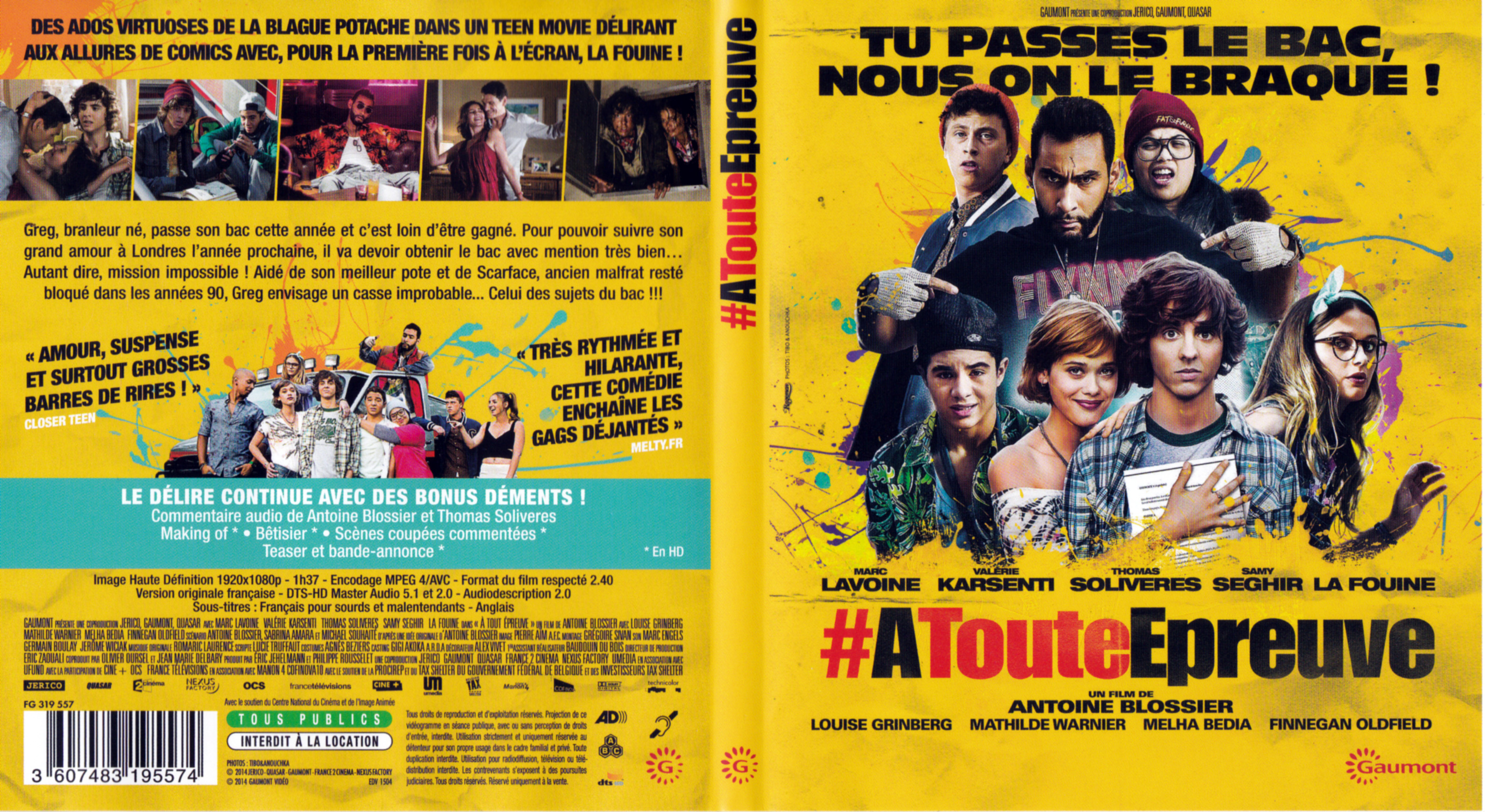 Jaquette DVD A toute epreuve (2014) (BLU-RAY)