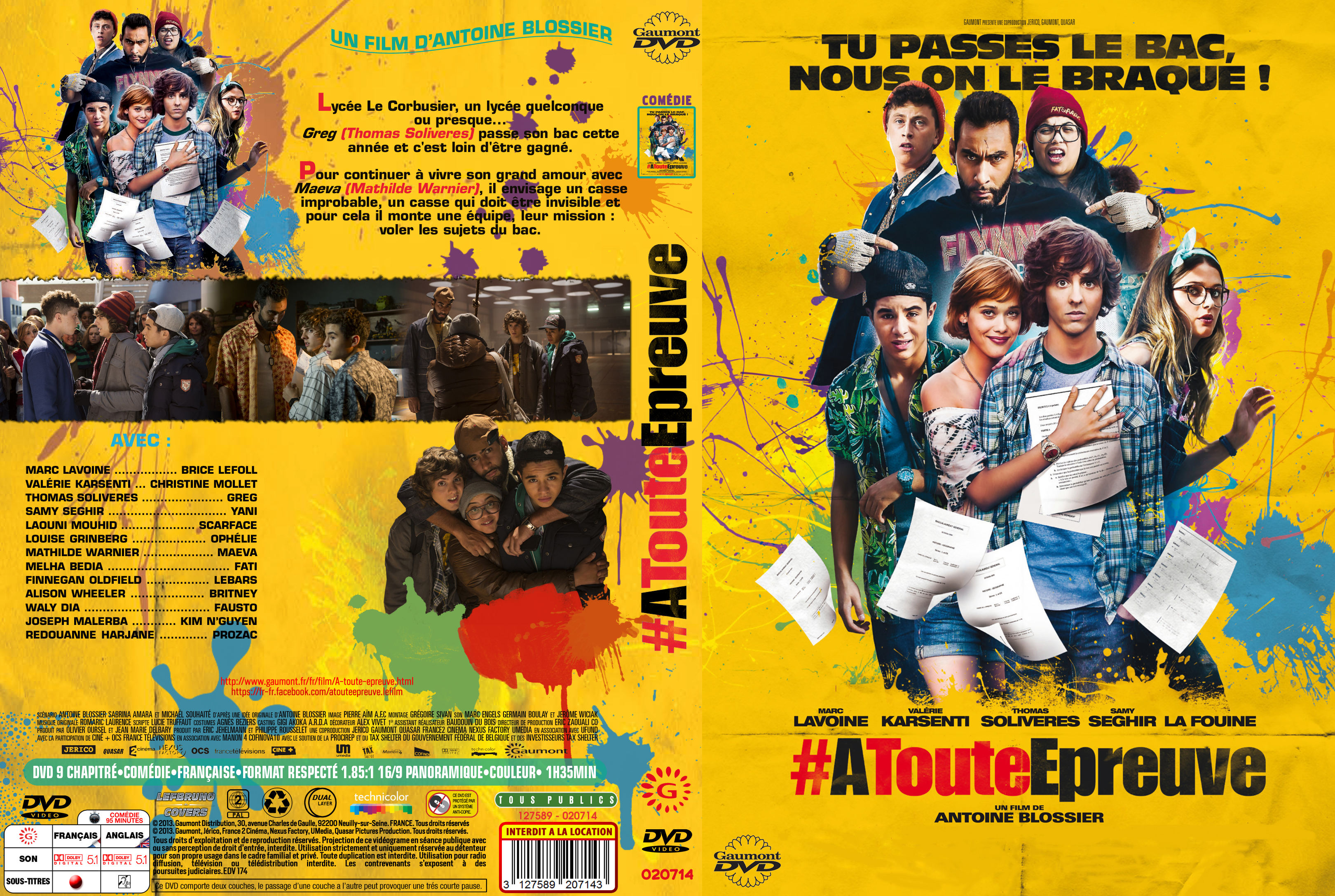 Jaquette DVD A toute preuve (2014) custom