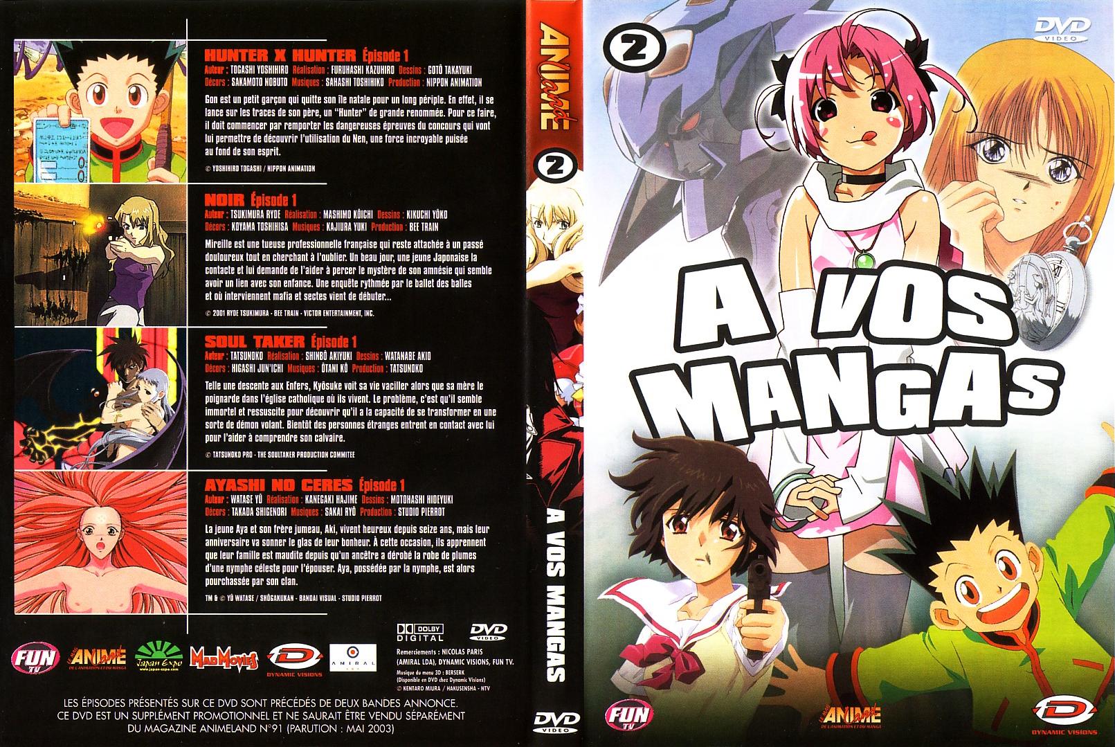 Jaquette DVD A vos mangas vol 02