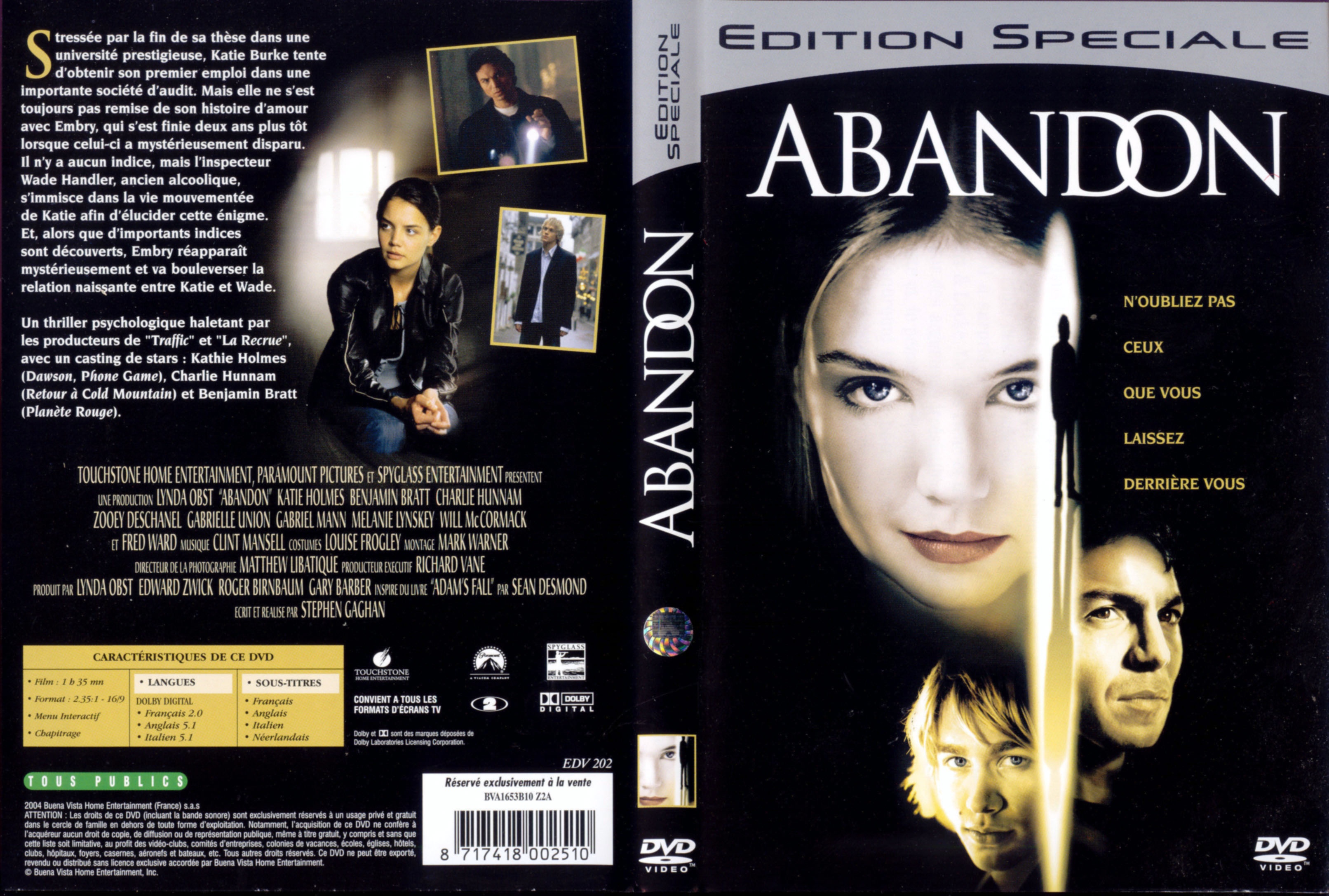 Jaquette DVD Abandon