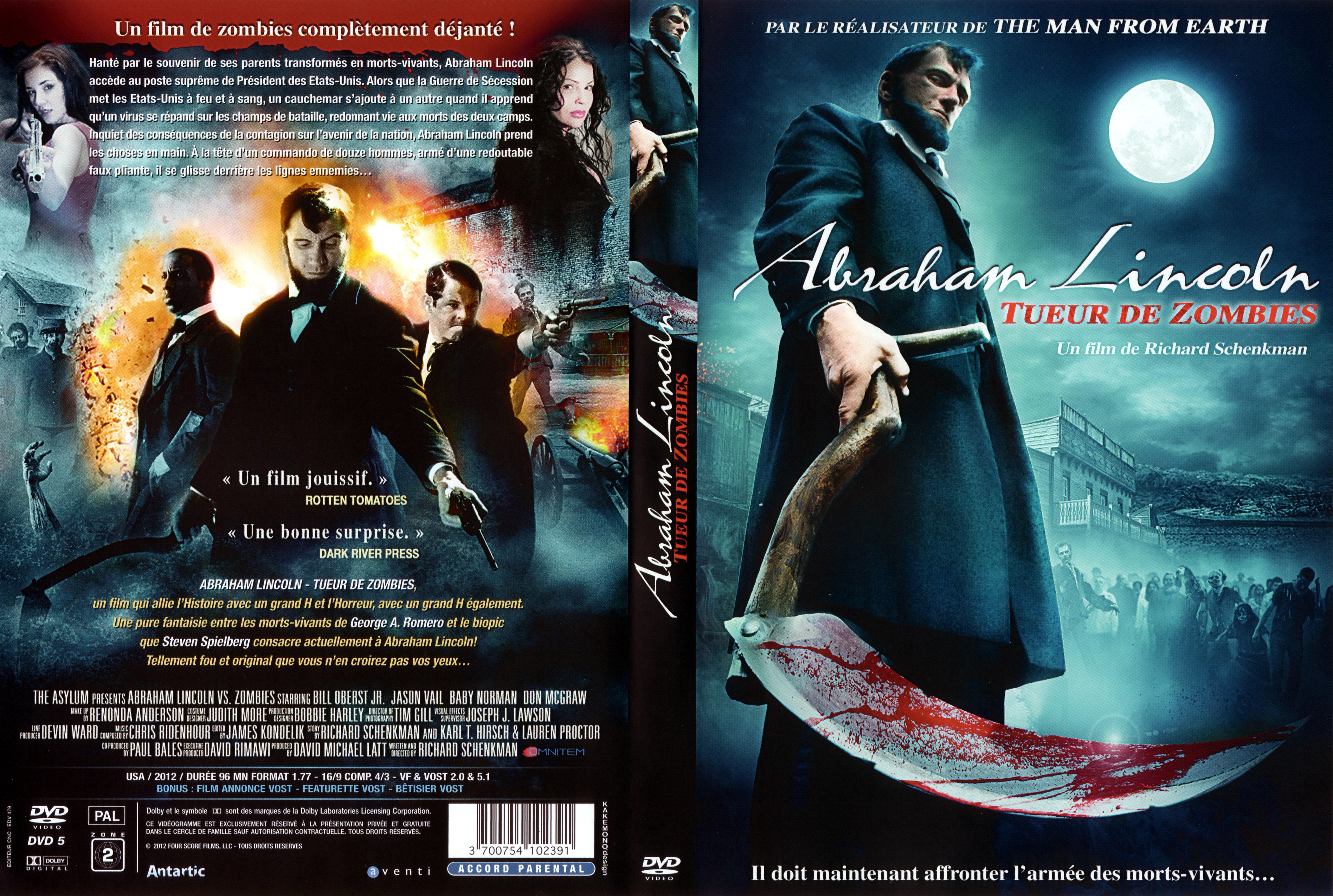 Jaquette DVD Abraham Lincoln, tueur de zombies