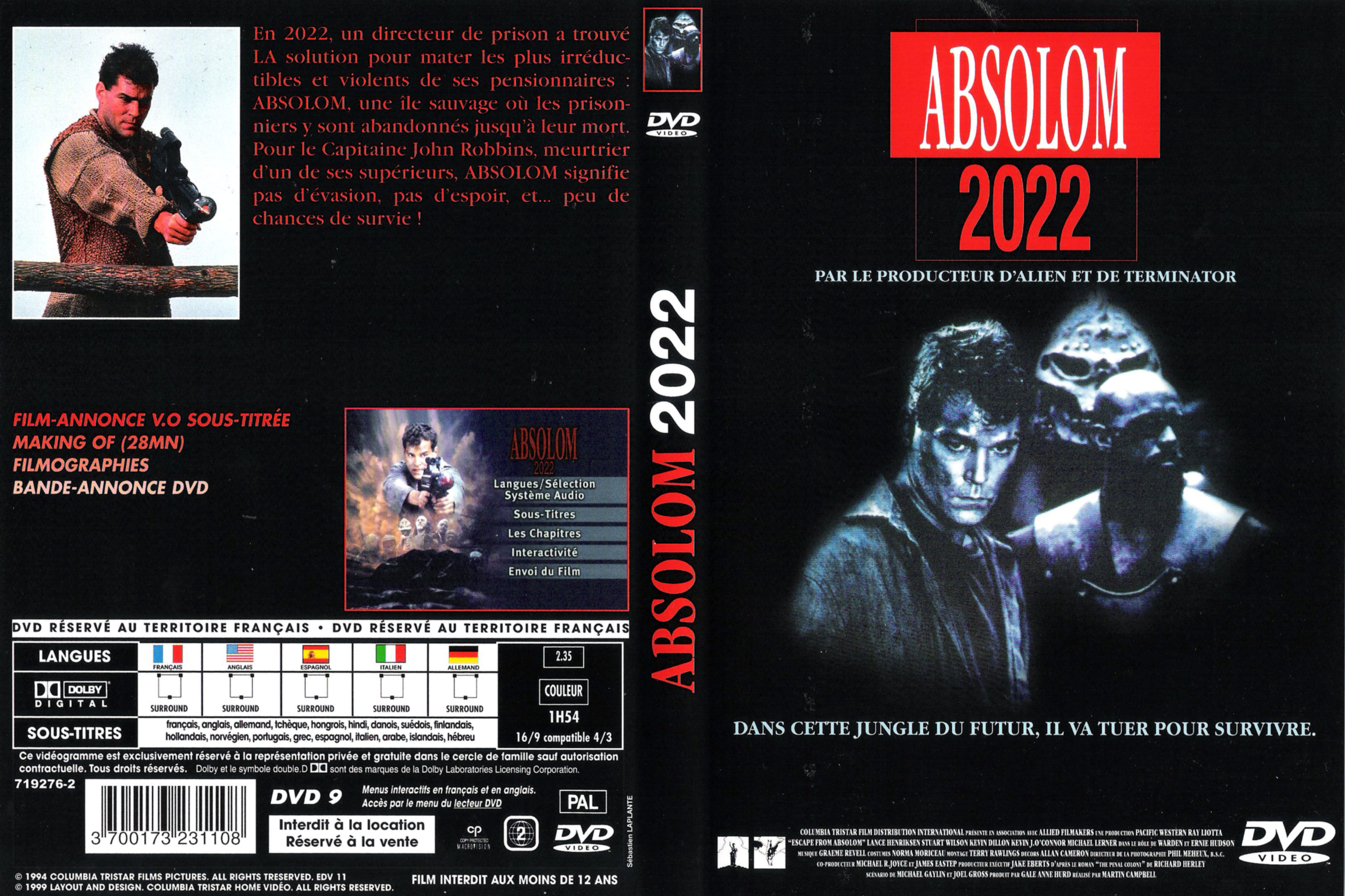 Jaquette DVD Absolom 2022 v3