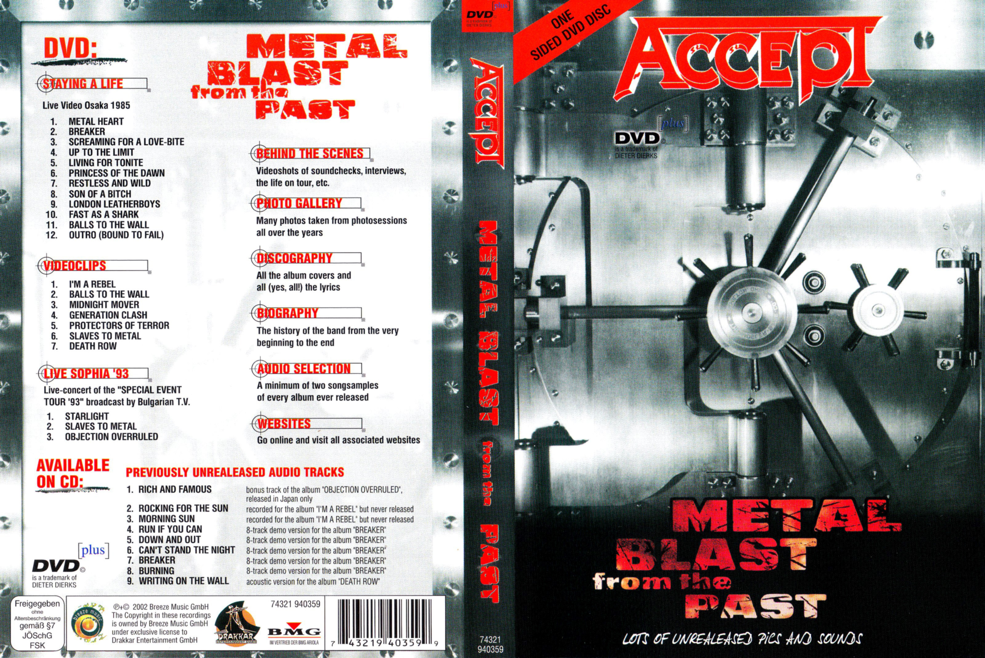 Jaquette DVD Accept Metal Blast from the Past