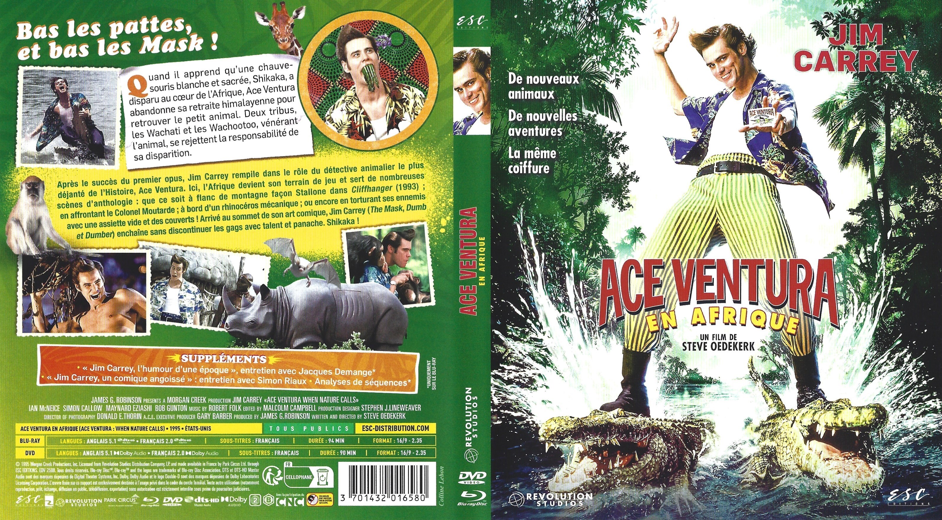 Jaquette DVD Ace Ventura en Afrique (BLU-RAY)