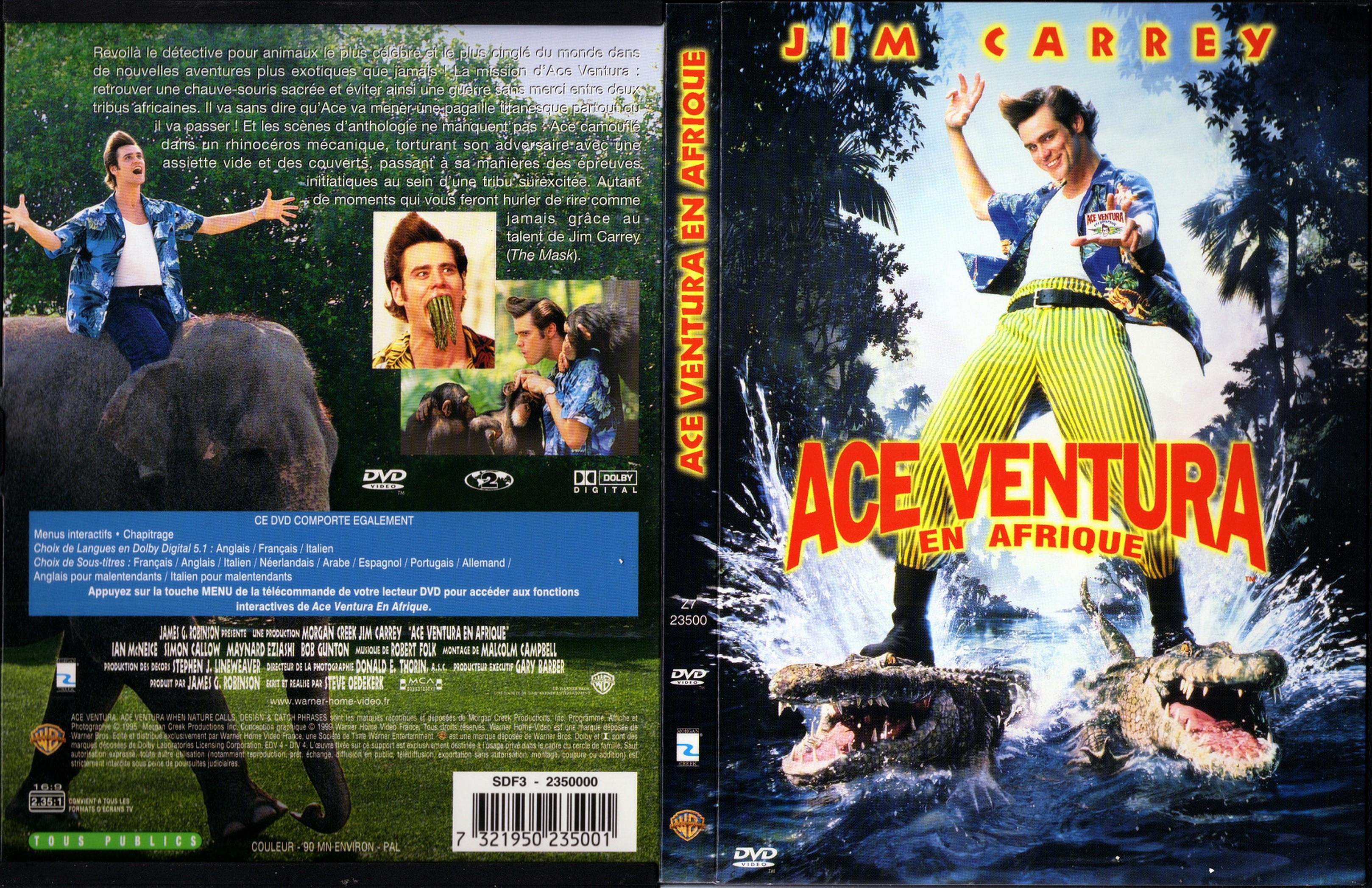 Jaquette DVD Ace Ventura en afrique
