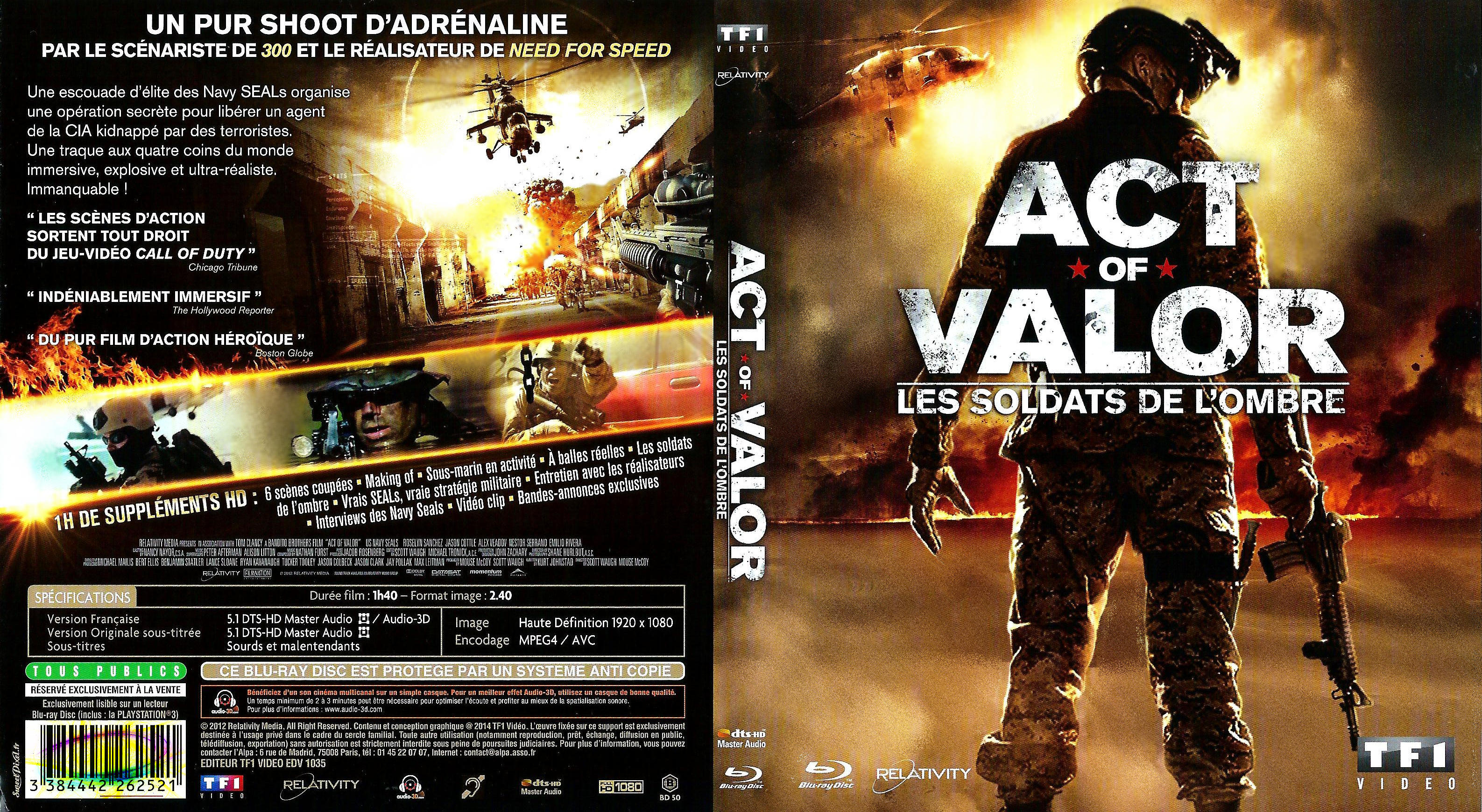 Jaquette DVD Act of Valor (BLU-RAY)