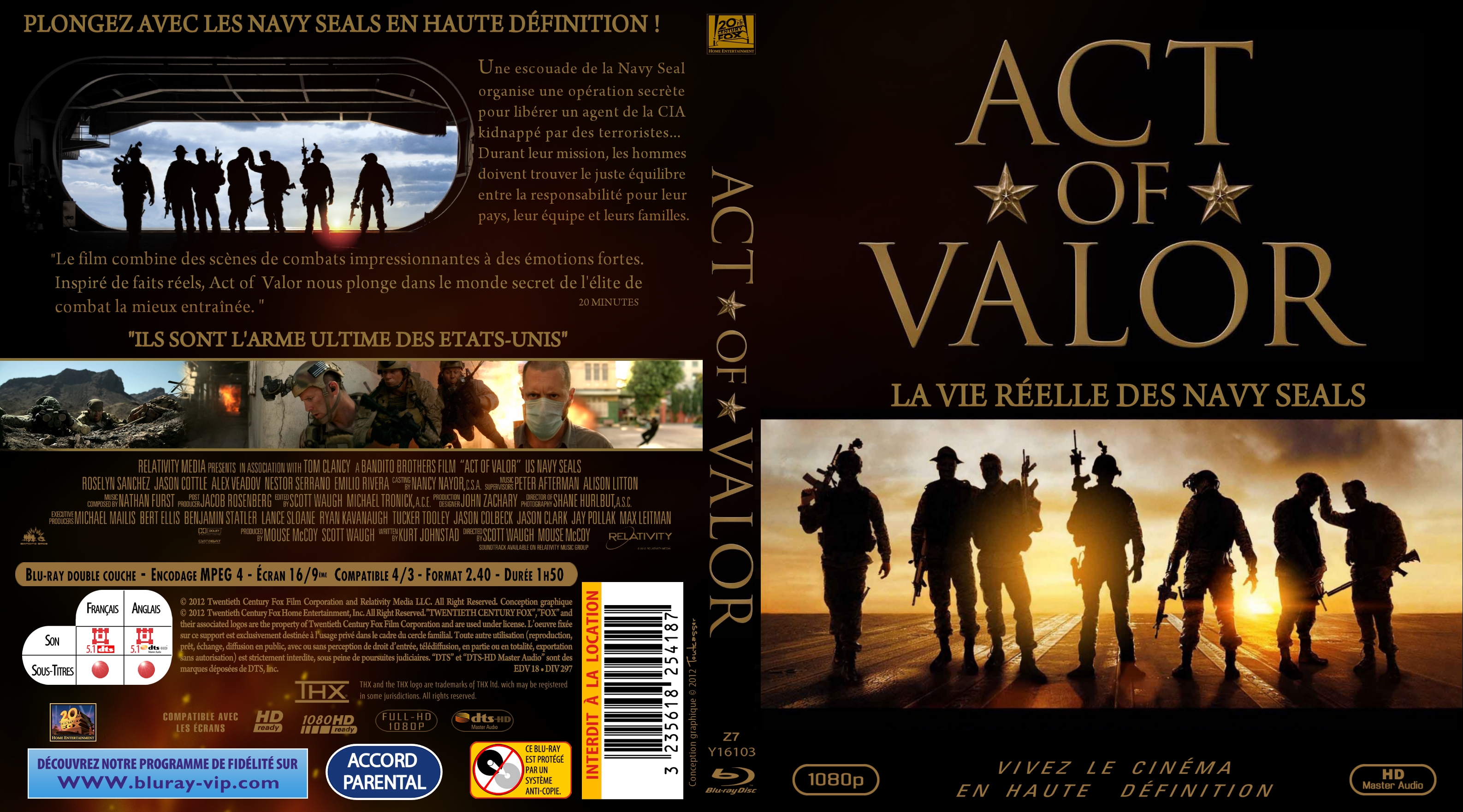 Jaquette DVD Act of Valor custom (BLU-RAY)