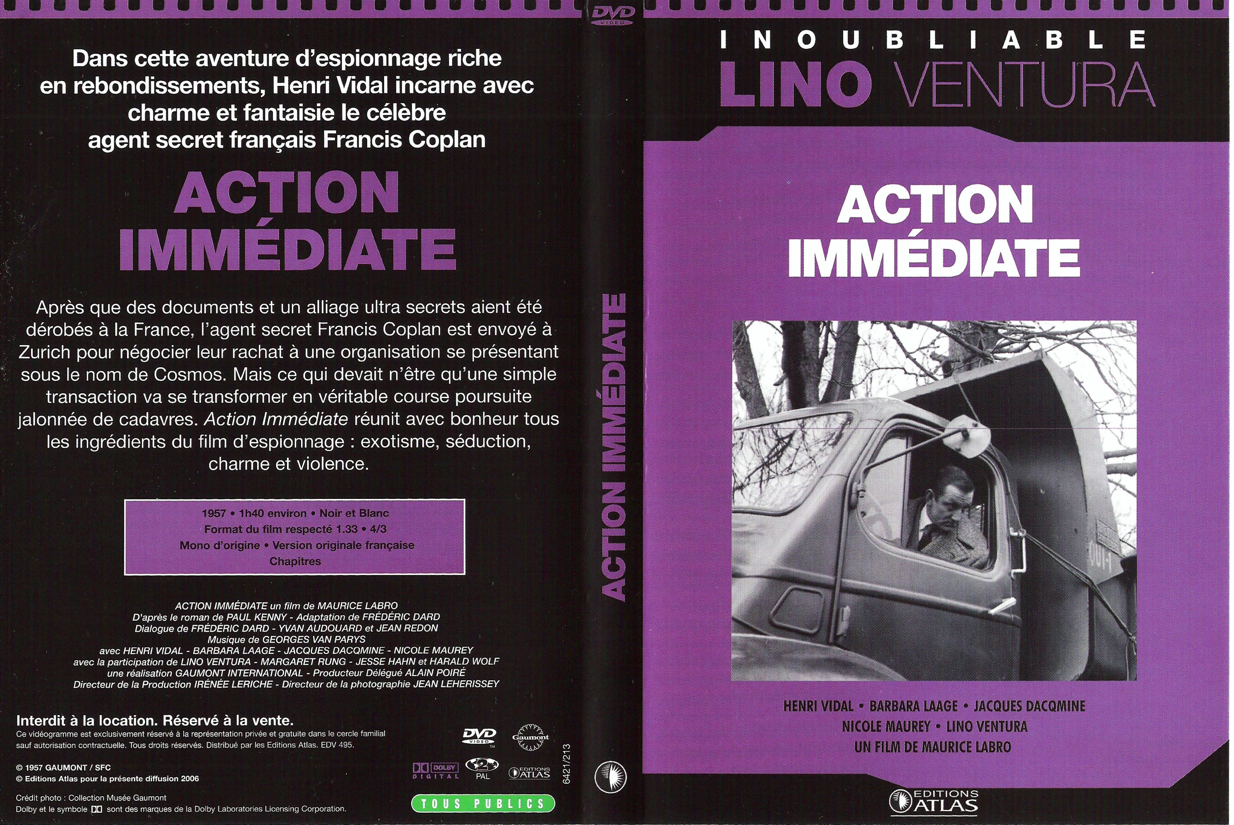 Jaquette DVD Action immediate