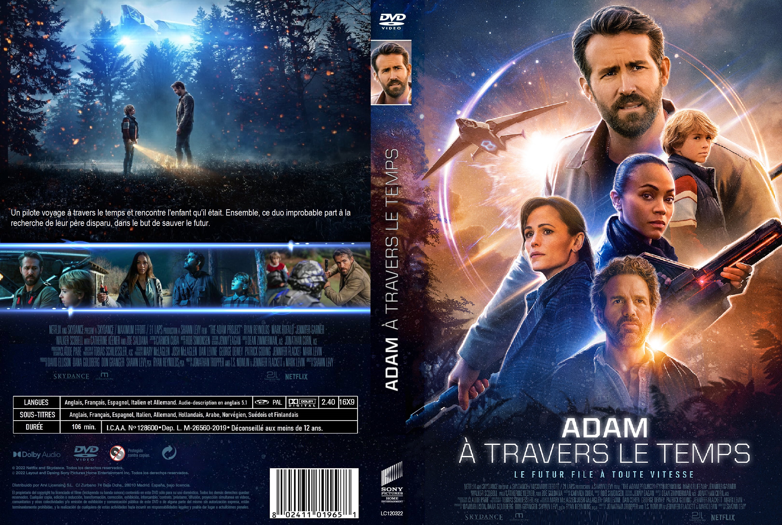 Jaquette DVD Adam  travers le temps custom