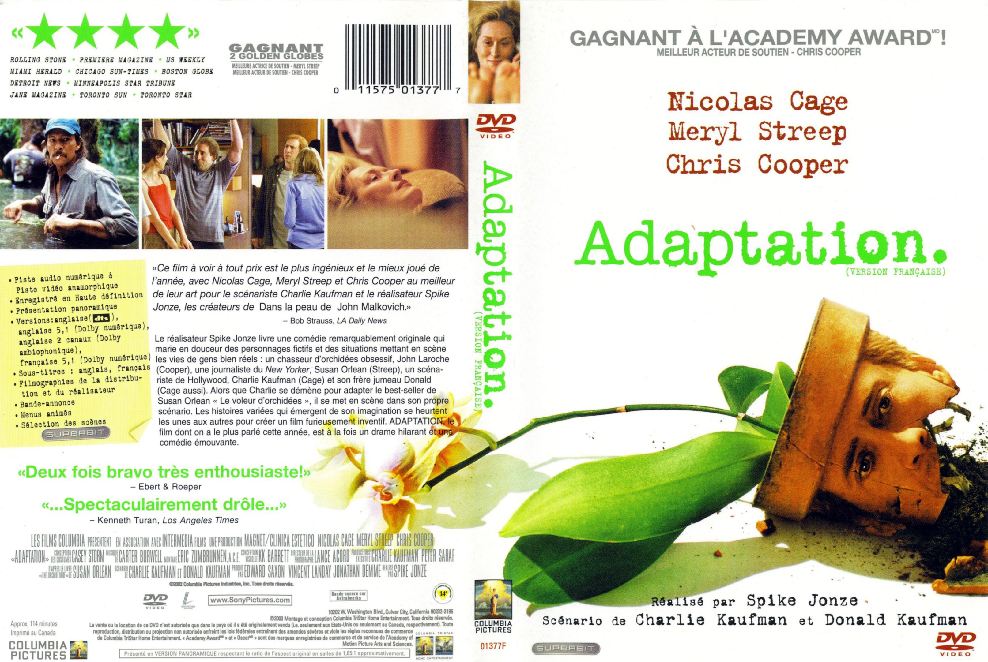 Jaquette DVD Adaptation