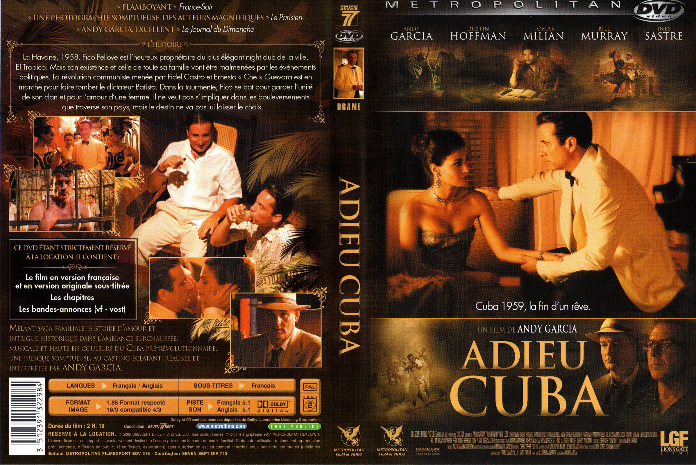 Jaquette DVD Adieu Cuba (BLU-RAY)