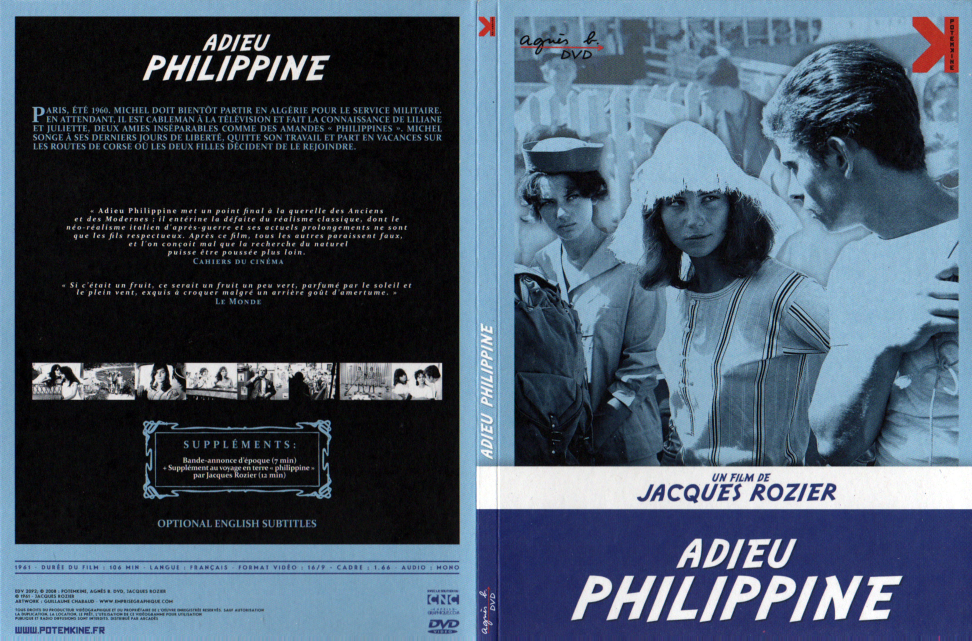 Jaquette DVD Adieu Philippine