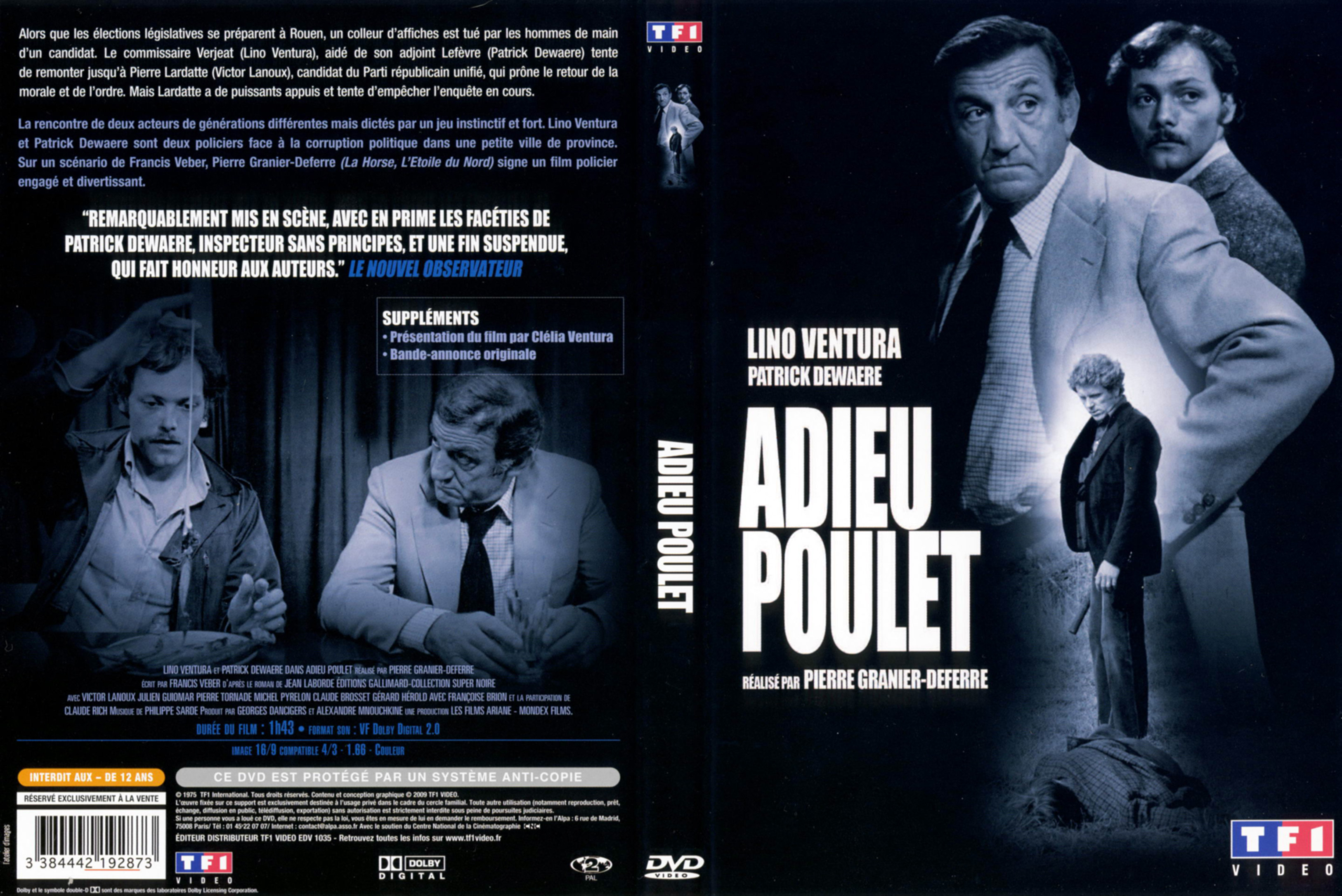 Jaquette DVD Adieu poulet