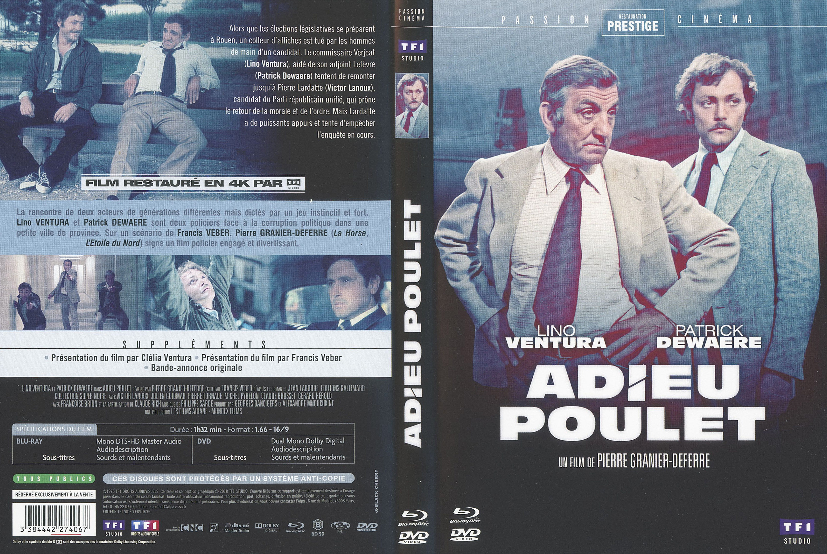 Jaquette DVD Adieu poulet v2