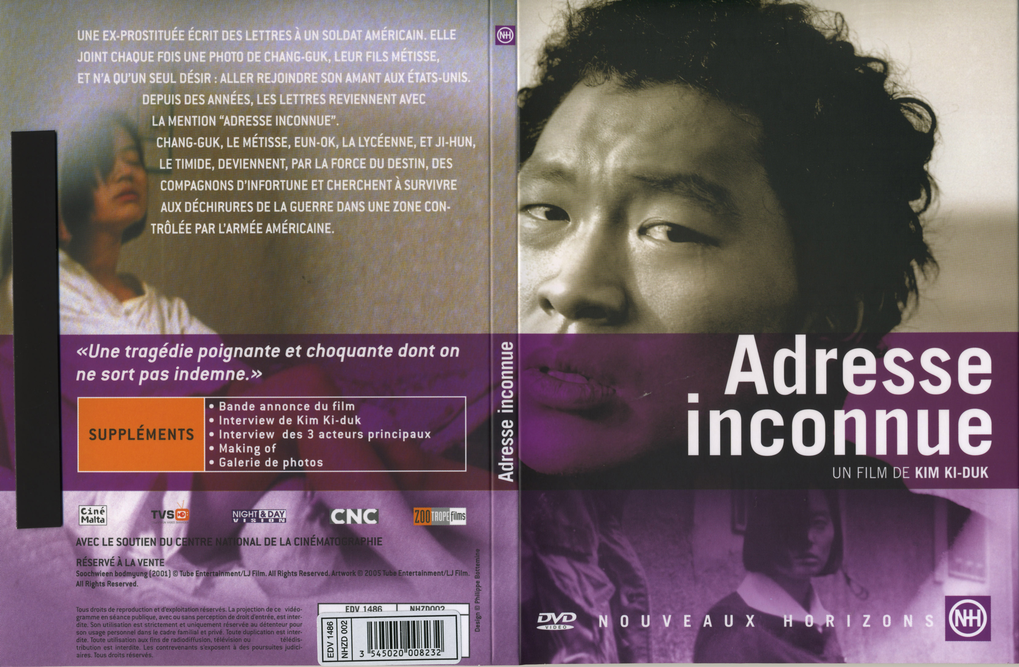 Jaquette DVD Adresse inconnue