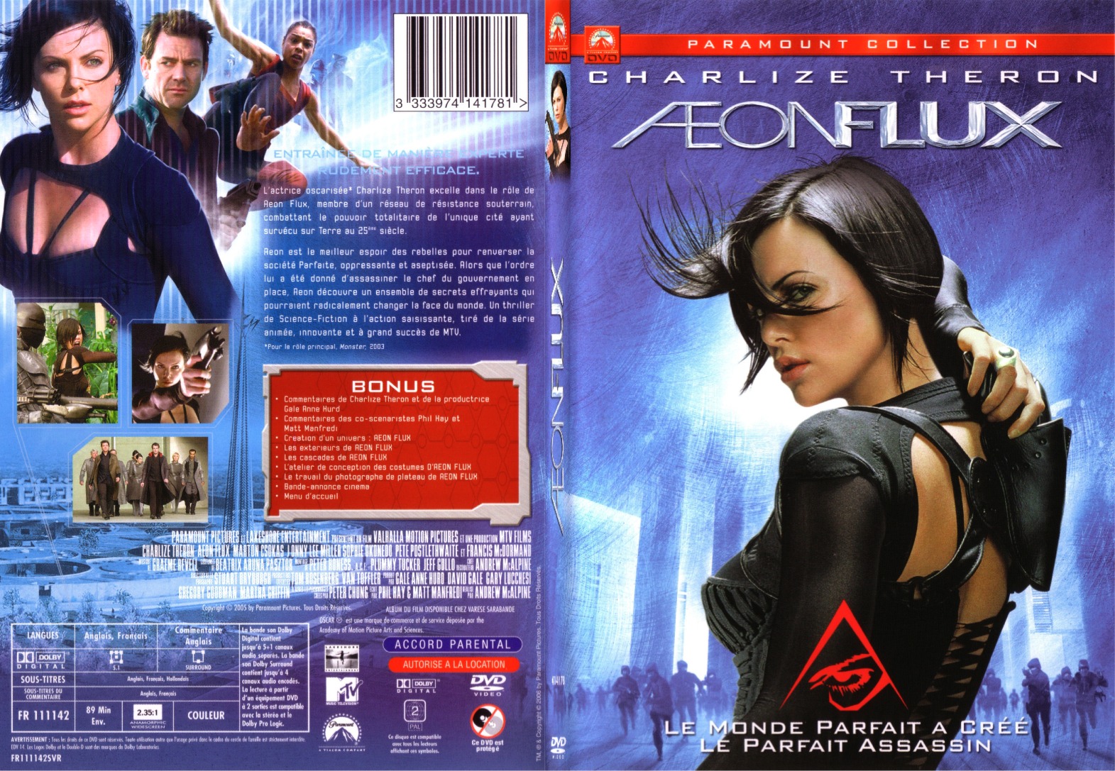 Jaquette DVD Aeon Flux - SLIM