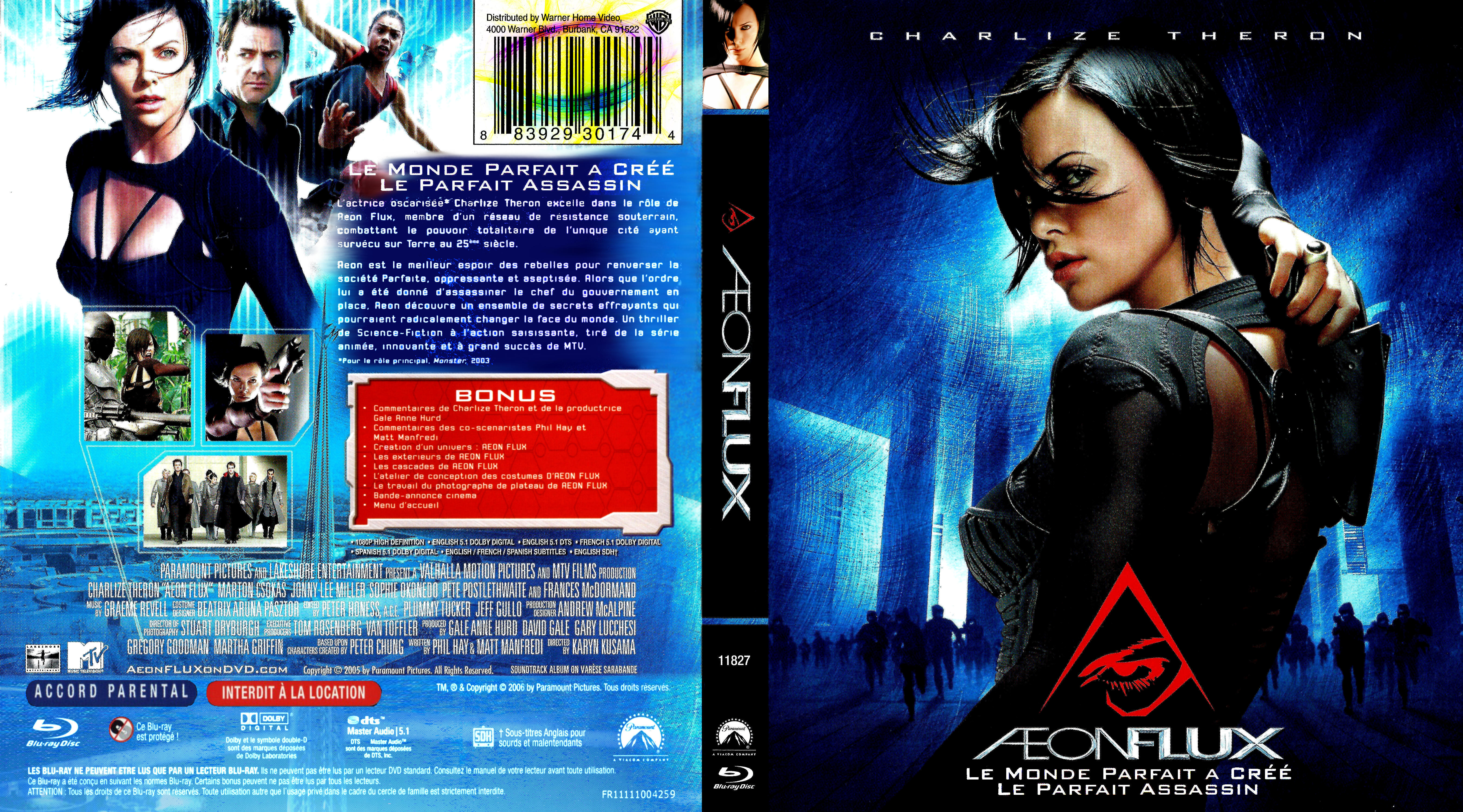 Jaquette DVD Aeon flux custom (BLU-RAY)