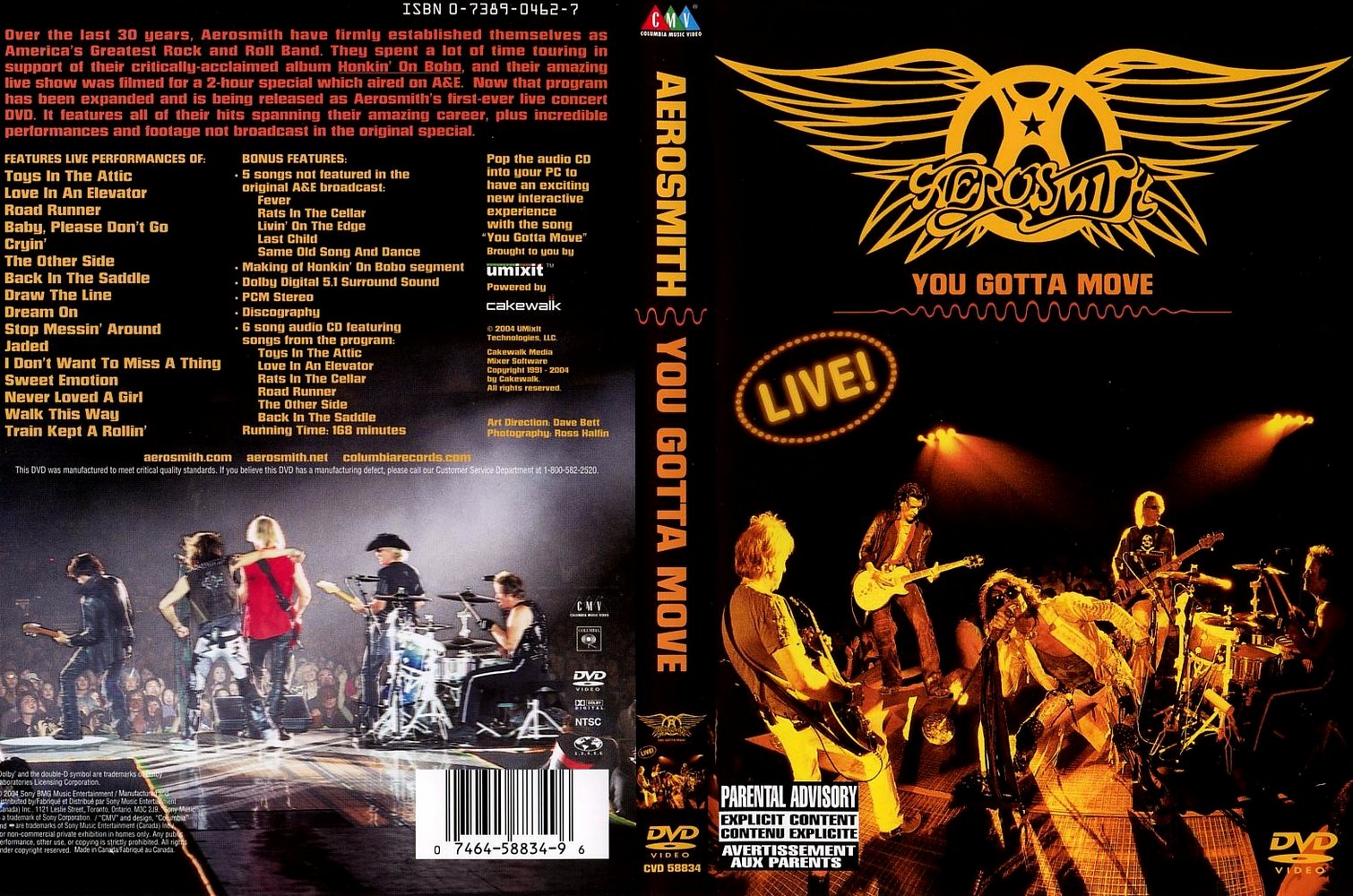 Jaquette DVD Aerosmith You gotta move