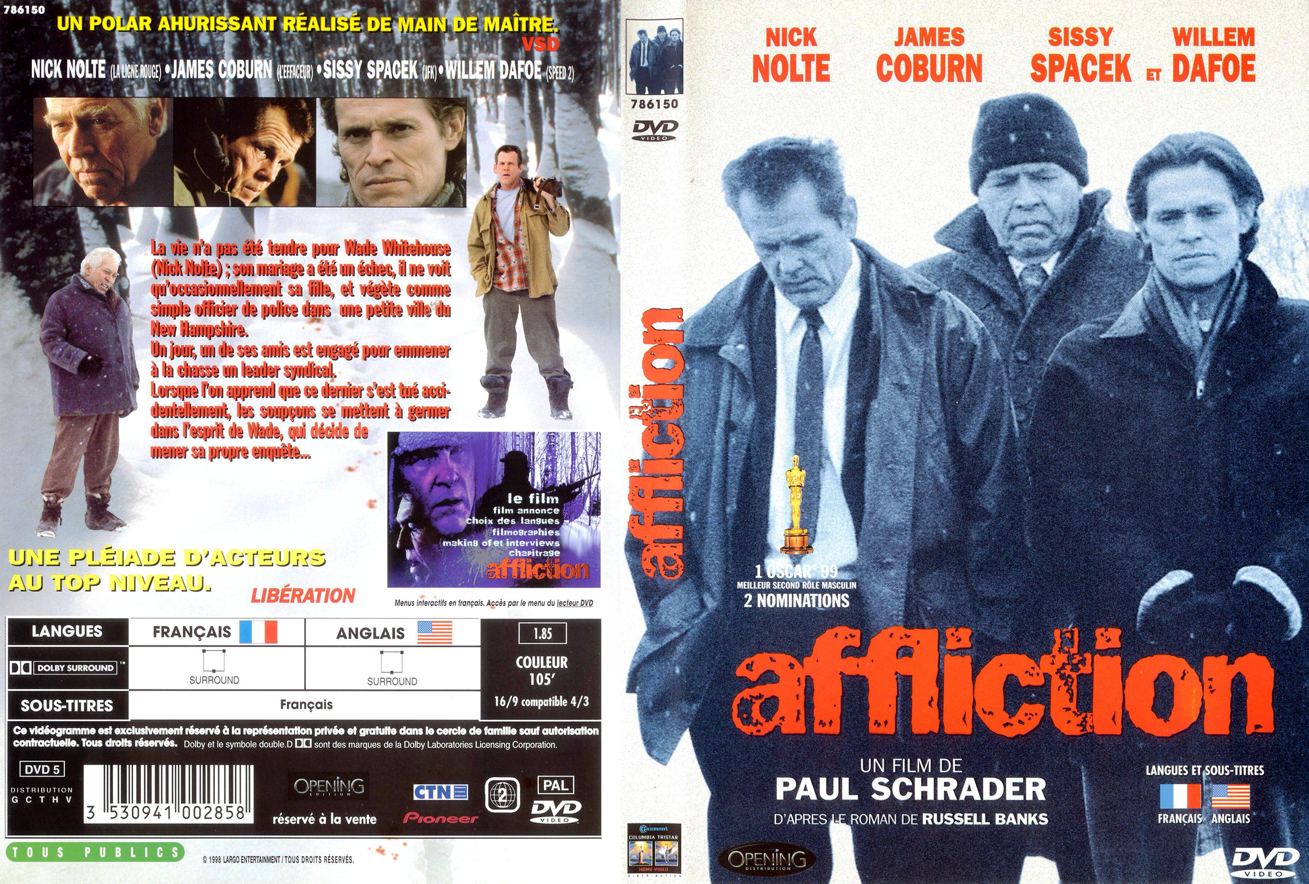 Jaquette DVD Affliction v2