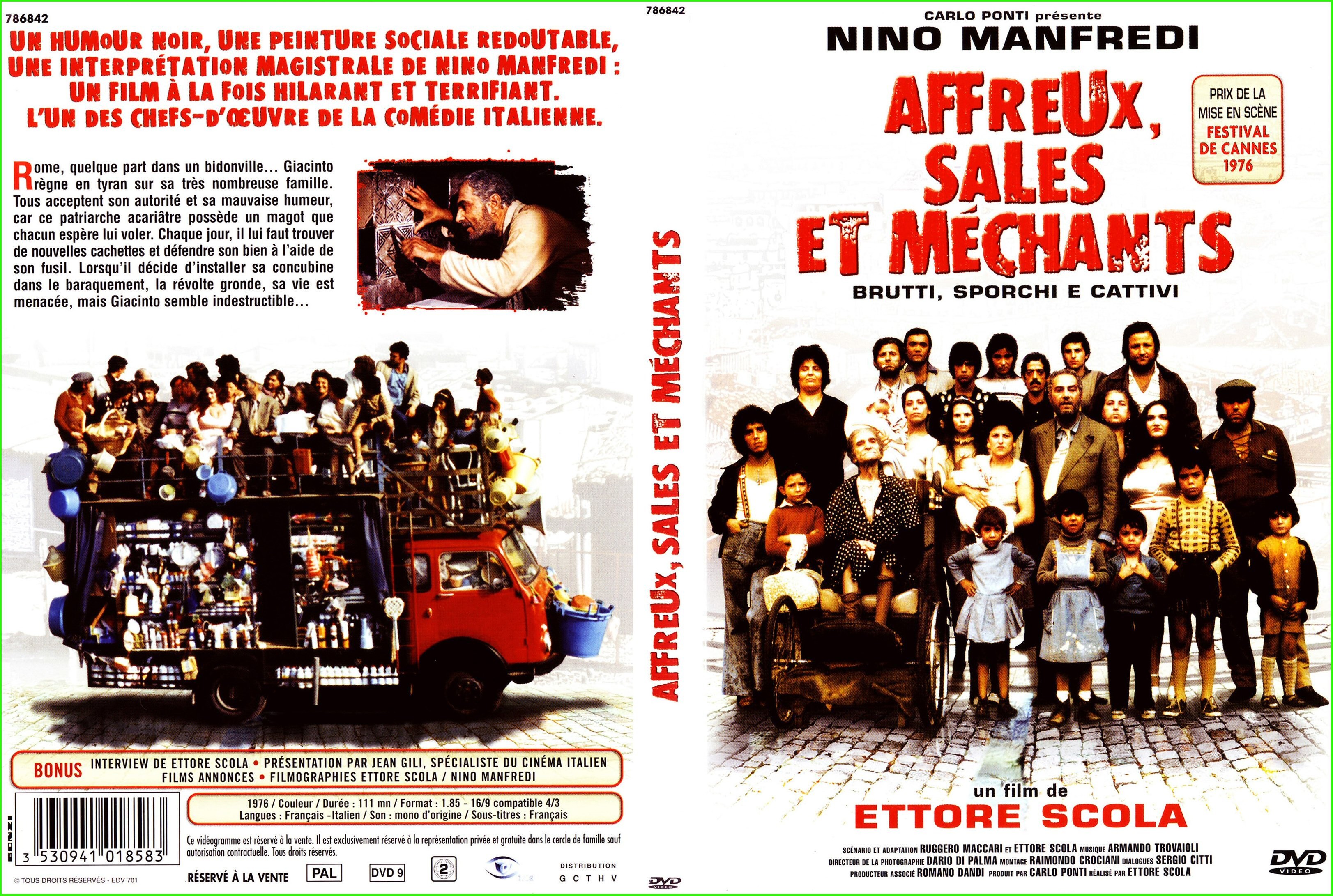 Jaquette DVD Affreux sales et mchants