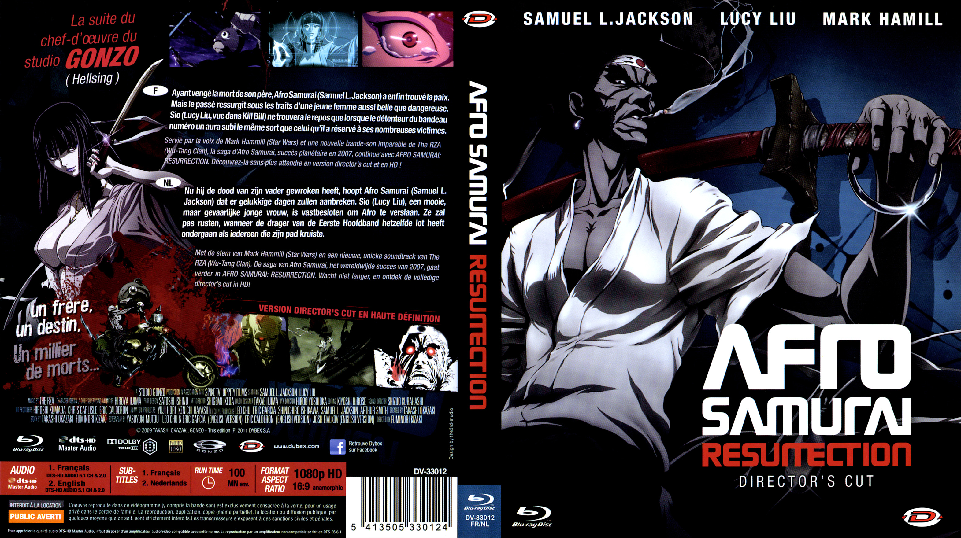 Jaquette DVD Afro samourai resurrection (BLU-RAY)