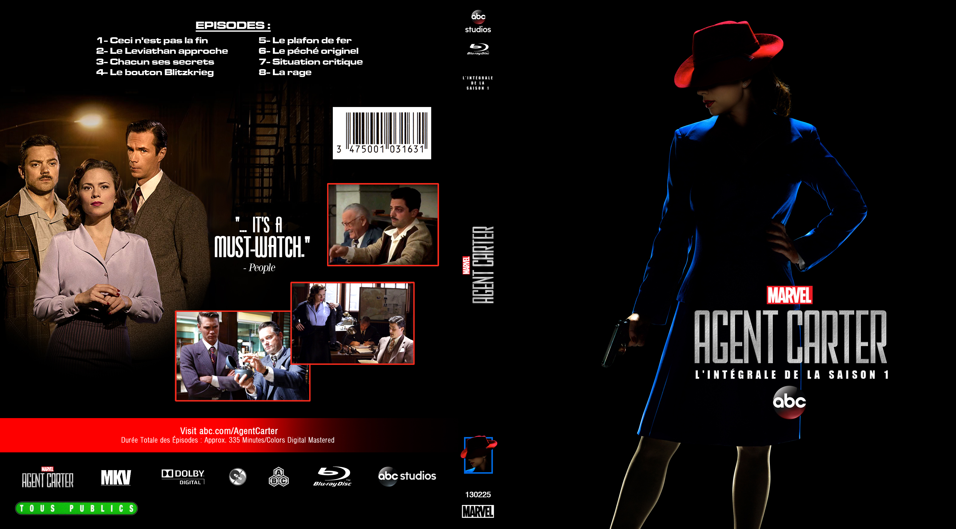 Jaquette DVD Agent Carter Saison 1 custom