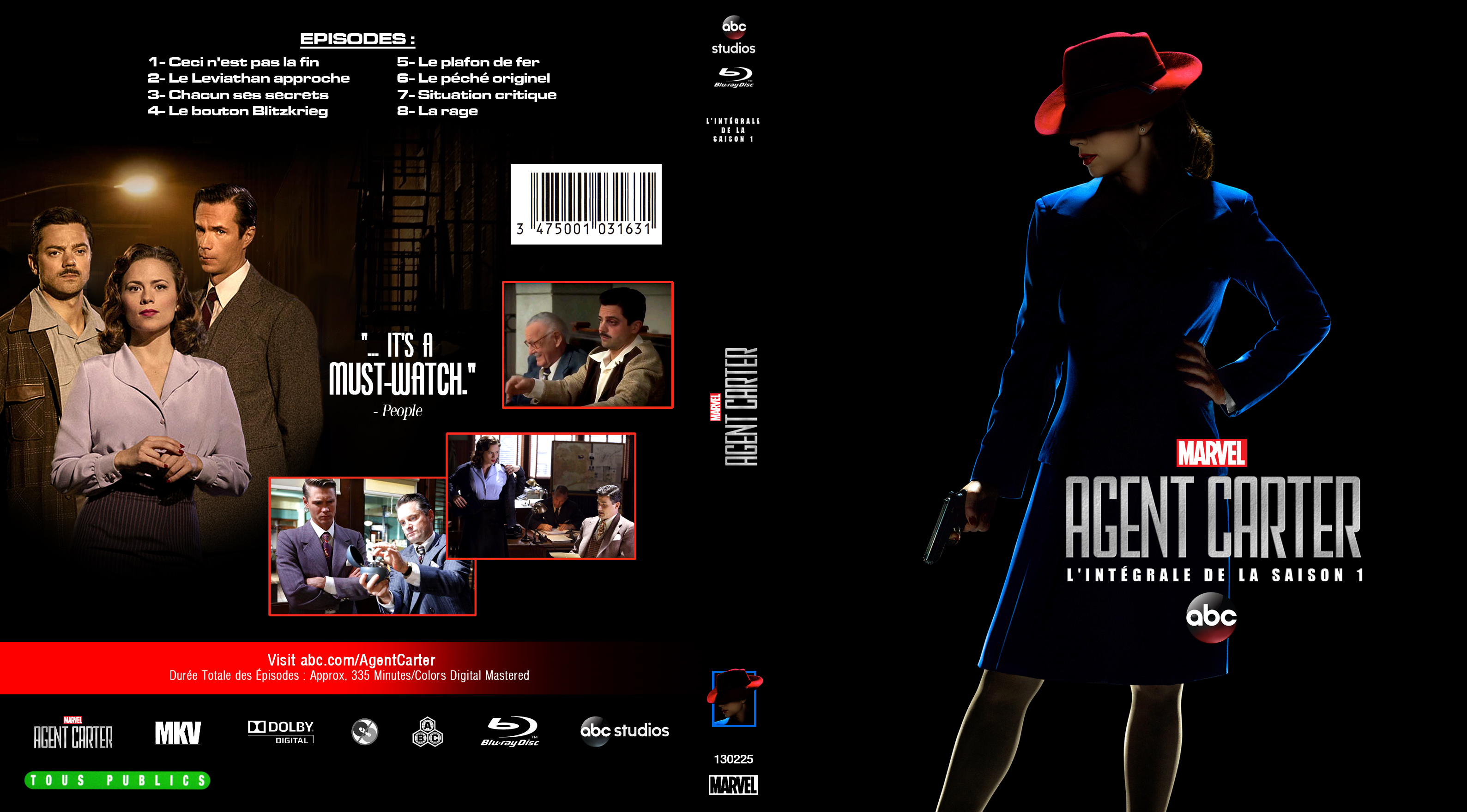 Jaquette DVD Agent Carter Saison 1 custom (BLU-RAY)