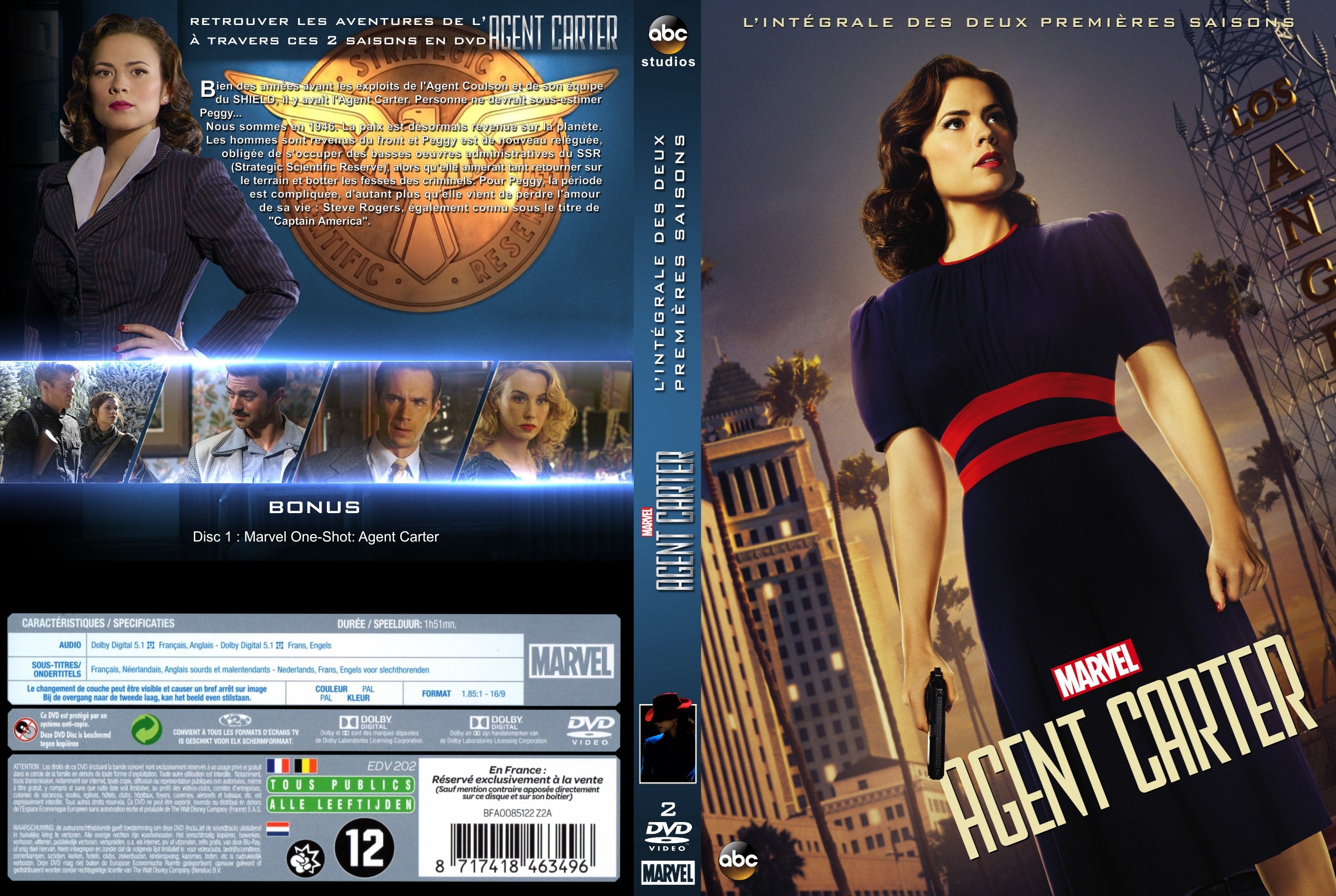 Jaquette DVD Agent Carter saison 1-2 custom