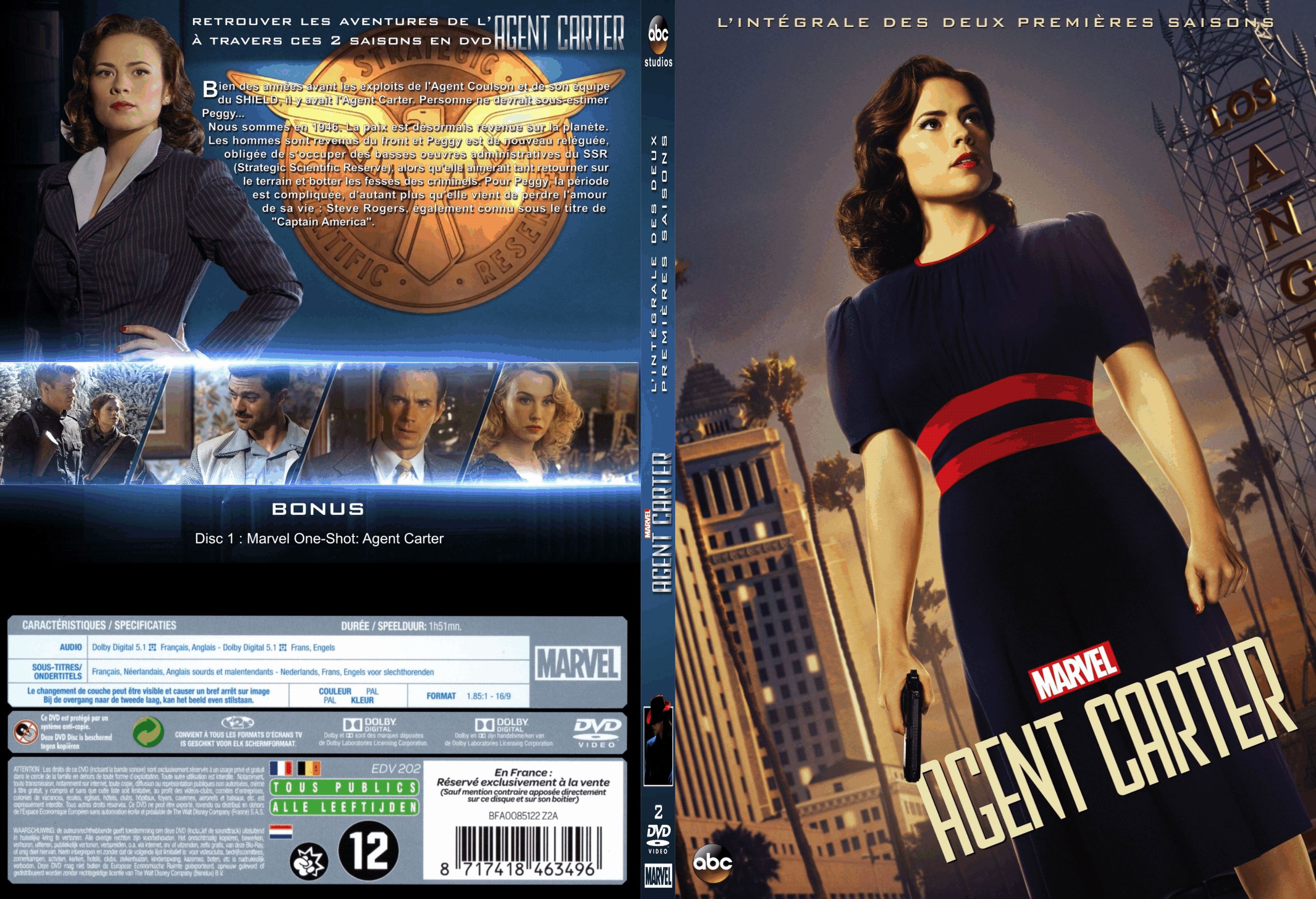 Jaquette DVD Agent Carter saison 1-2 custom - SLIM