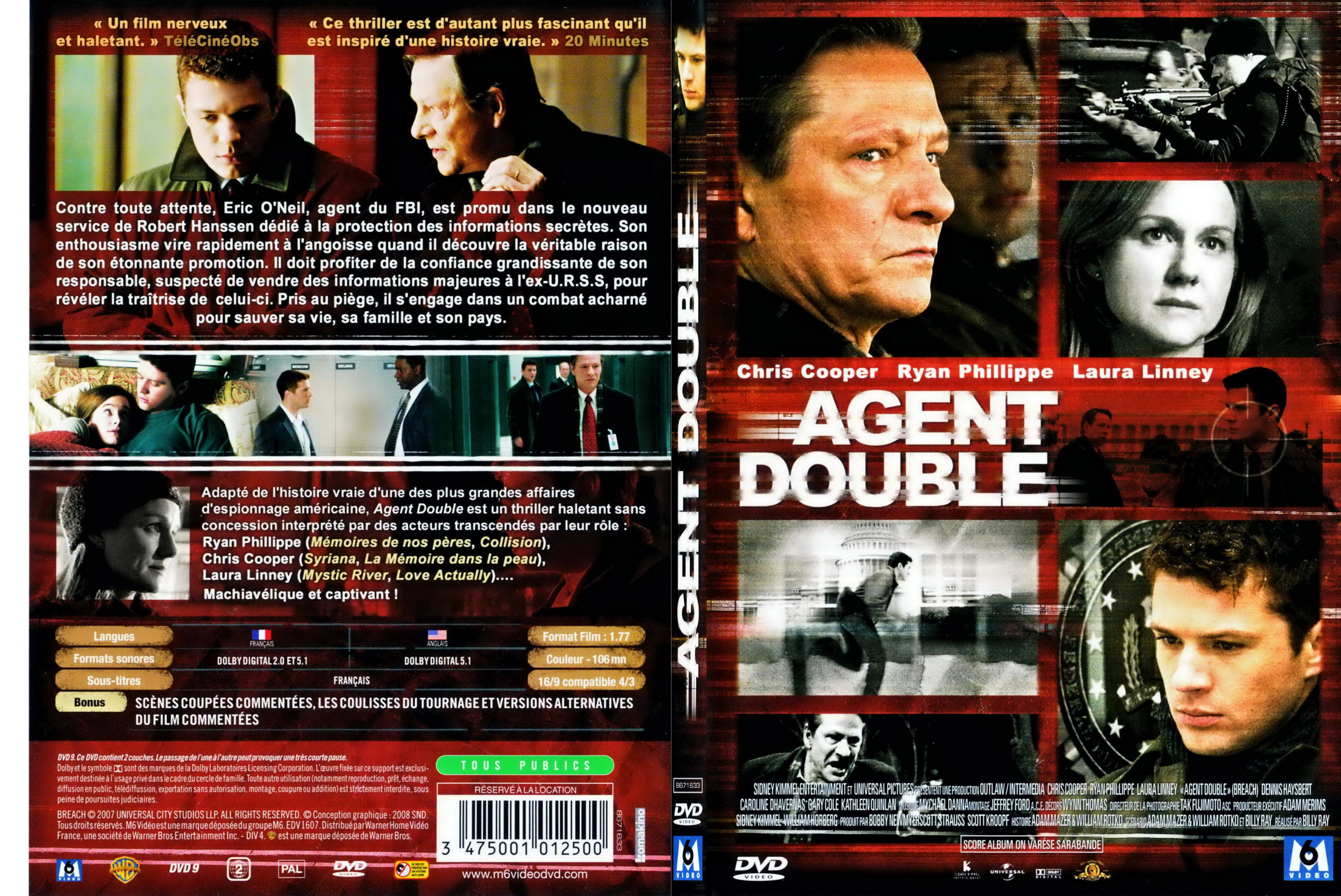 Jaquette DVD Agent double (2007) - SLIM