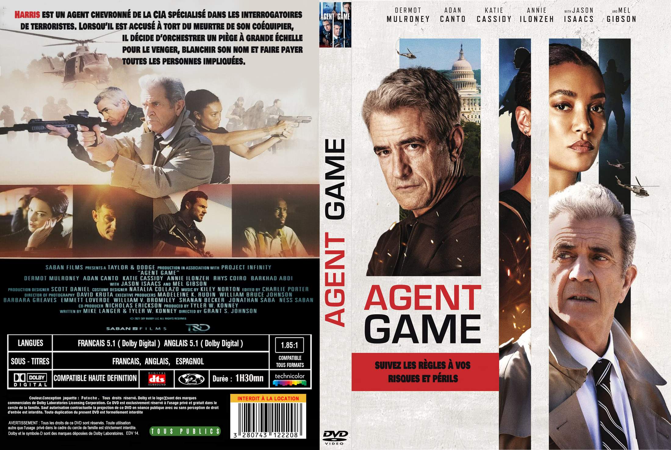 Jaquette DVD Agent game custom